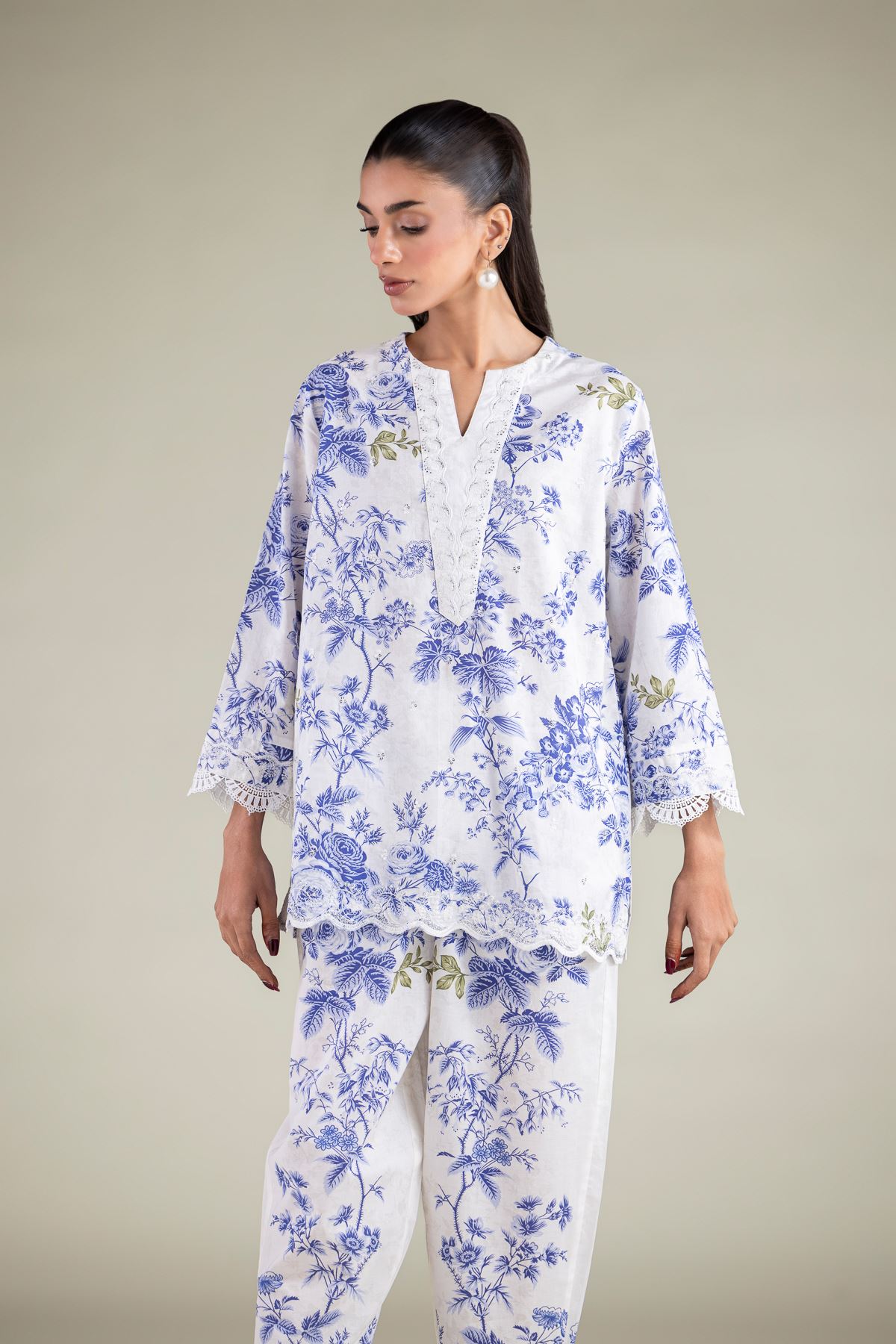 Embroidered Cambric Tunic - 6-26-106-A-E-VG