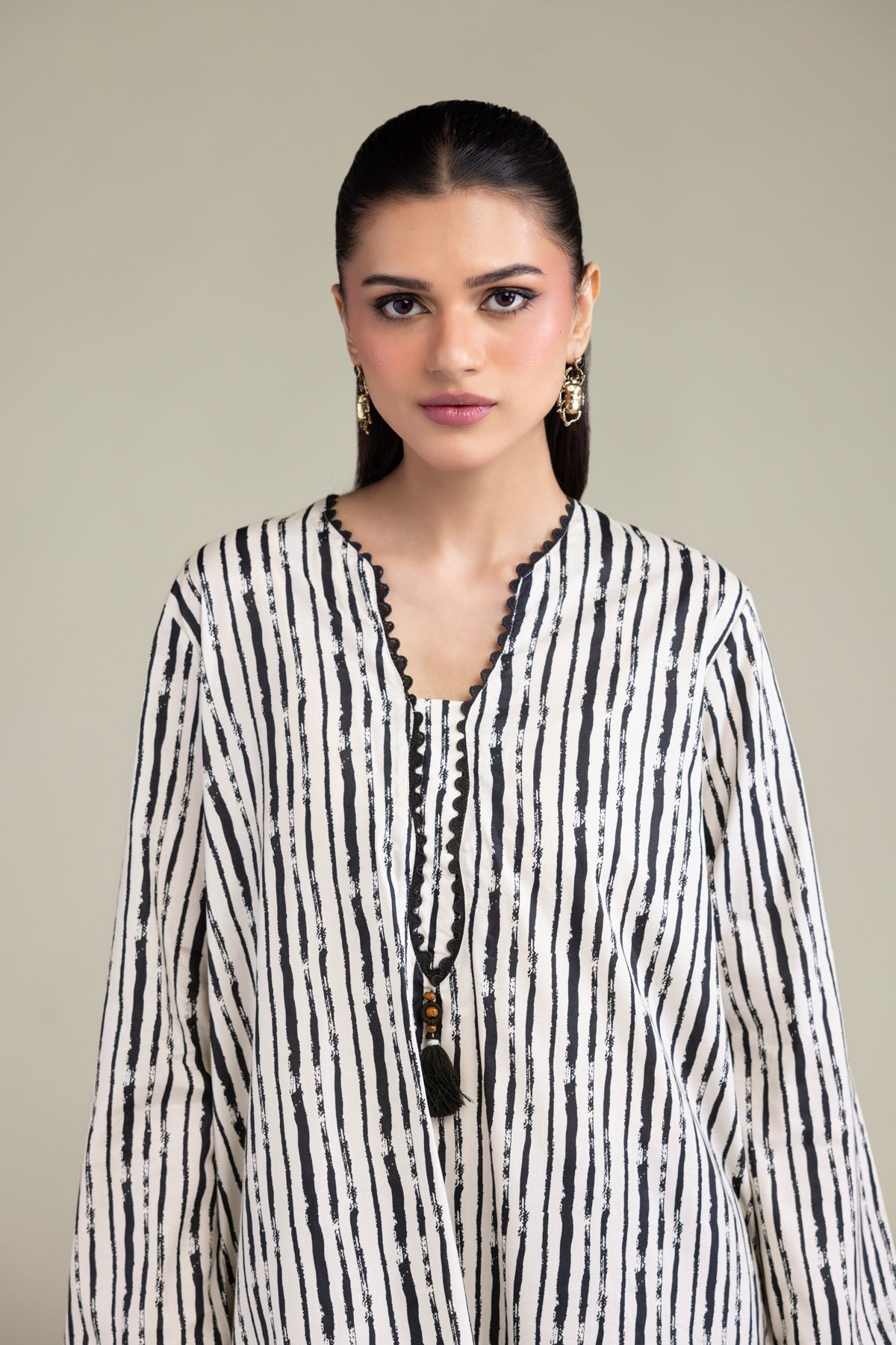 Printed Cotton Viscose White Cotton Kurta - 2-26-209-A-D1-VG