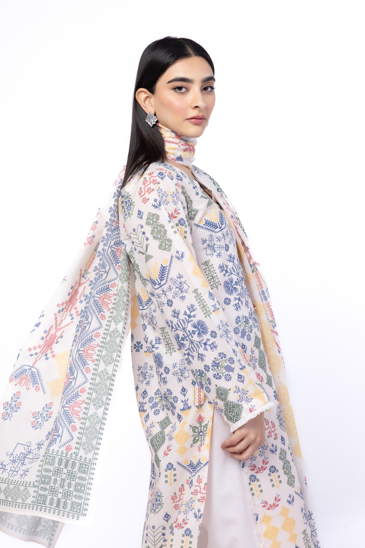 Printed Lawn Fabrics 3 Piece - KW38A-VG