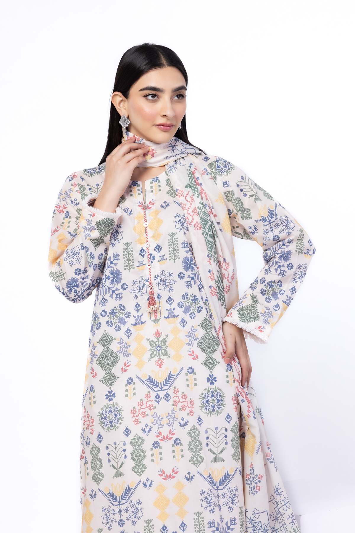 Printed Lawn Fabrics 3 Piece - KW38A-VG