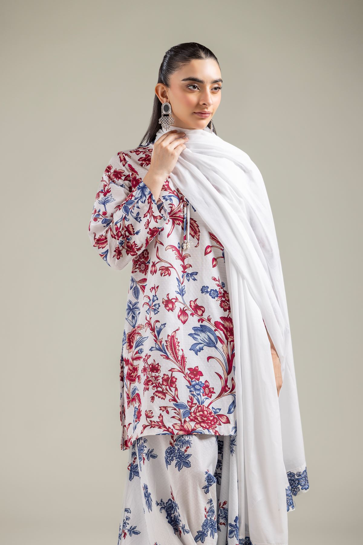 Embroidered Lawn Summer Lawn Dupatta - 1-26-121-C-C-VG