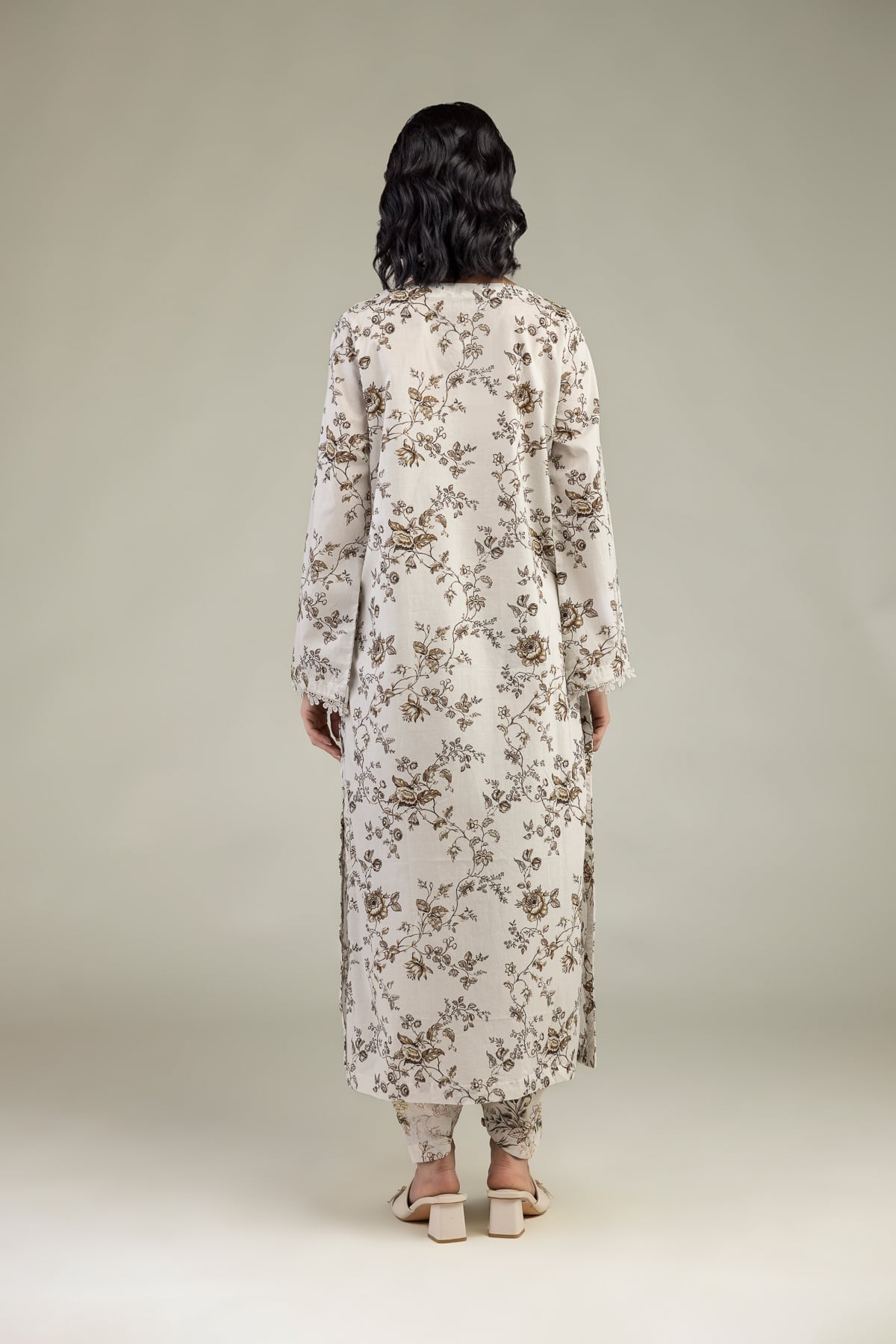 Embroidered Cambric Floral Cambric Kurta - 1-26-240-A-I1-VG
