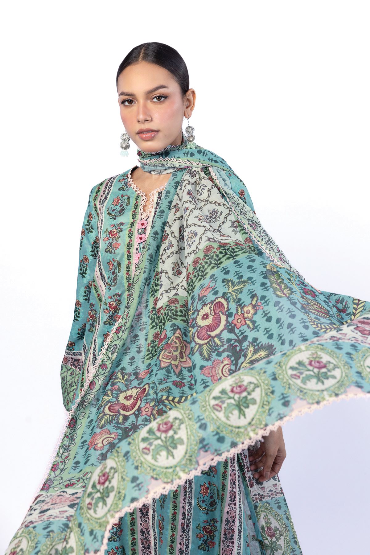 Printed Broshia Tailored 3 Piece - T-A22-26-101FF-VG