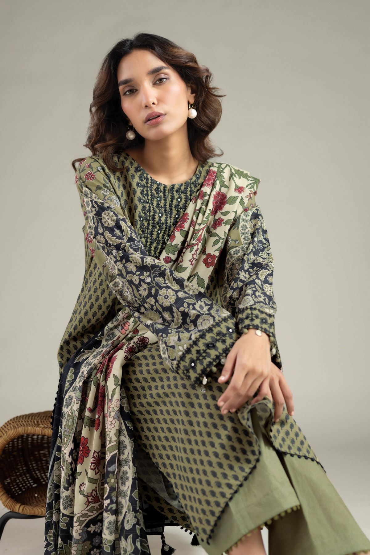 Printed Messuri Fabrics 3 Piece - A33-26-104FB1-VG