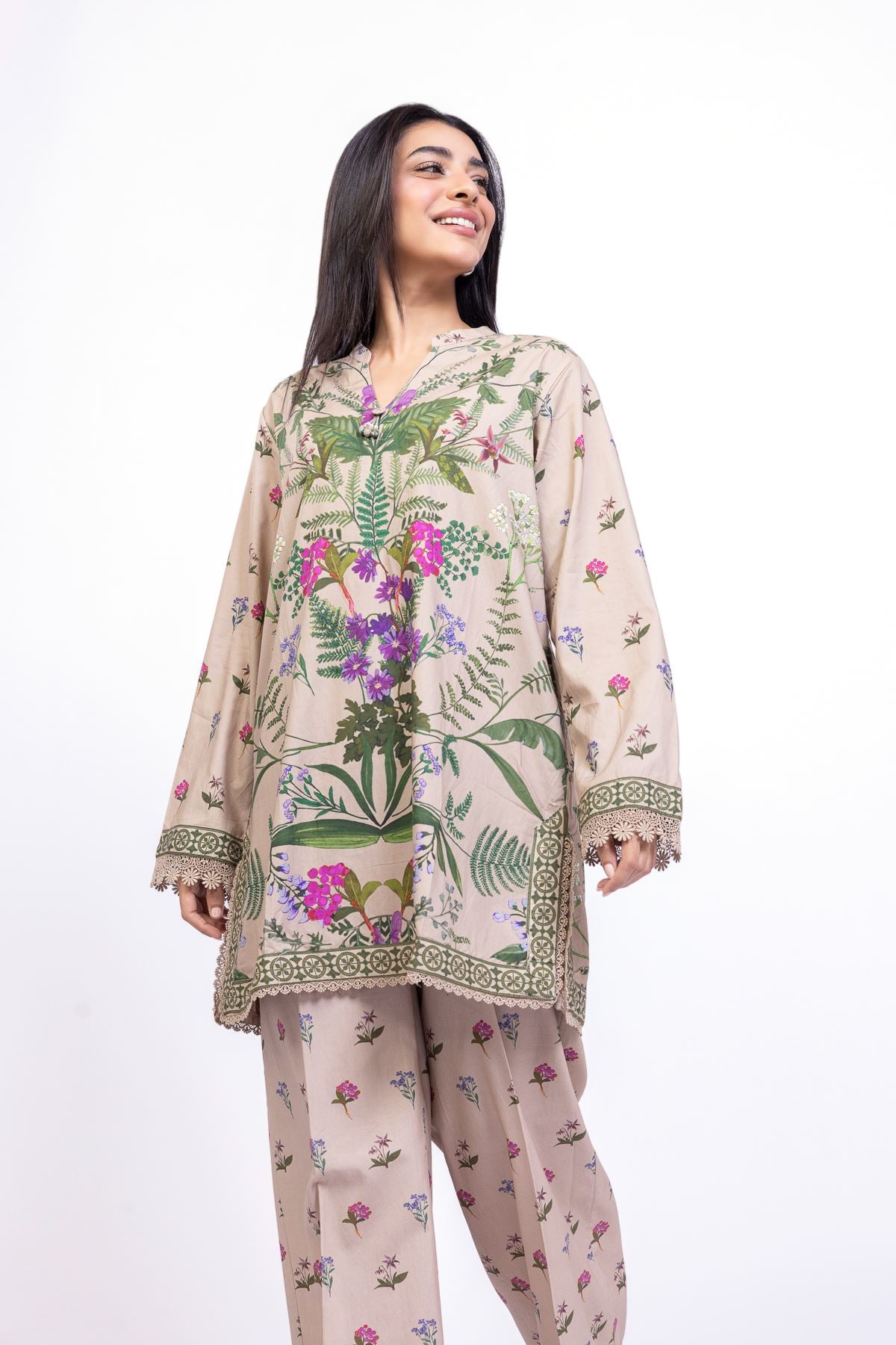 Printed Cotton Viscose Kurta - 25-10-11E8-11TB-VG