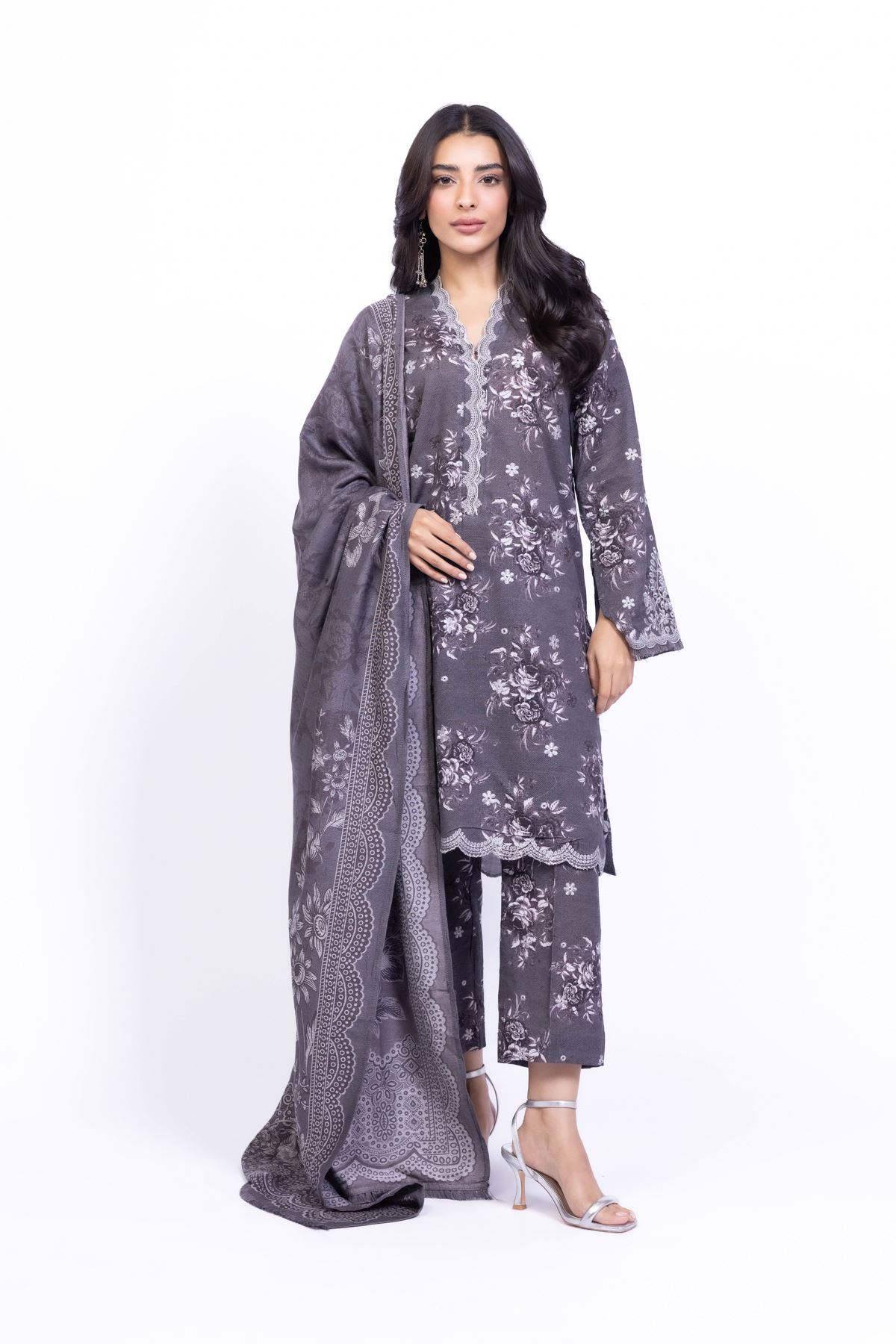 Printed Jacquard Dupatta - OTD4-EX28-04TA-VG