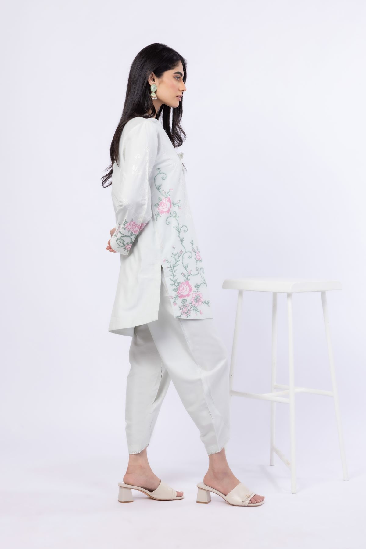 Dyed Raw Silk Pants - 25-10-10S1-01TB-VG
