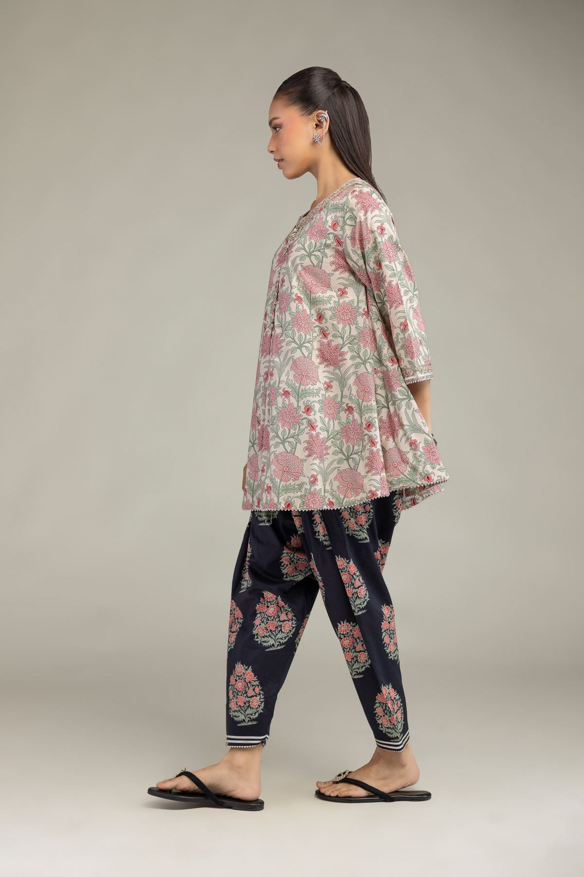 Embroidered Cotton Viscose Floral Cotton Shalwar - 1-26-234-A-B1-VG