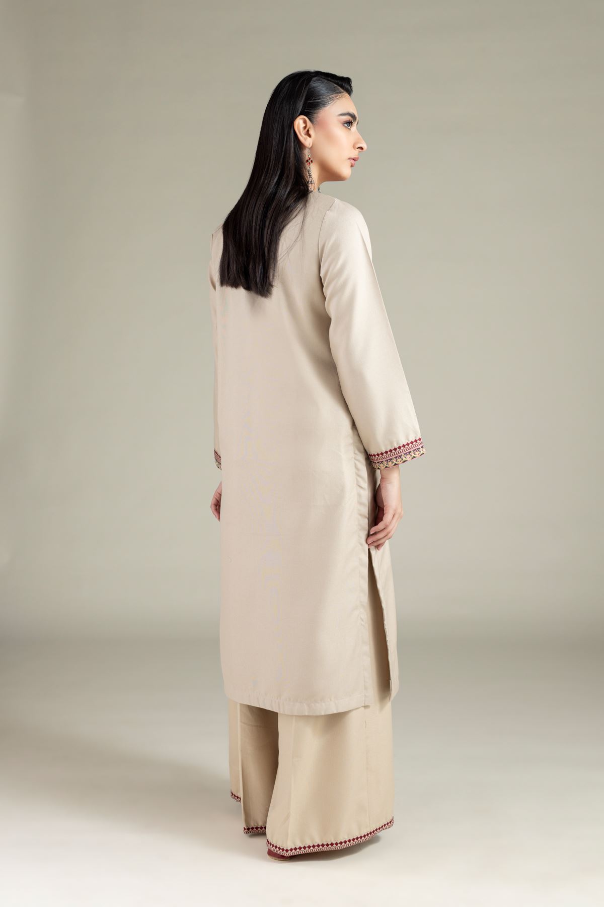 Embroidered Heavy Blended Viscose Kurta - OTD4-EX22-10TA-VG