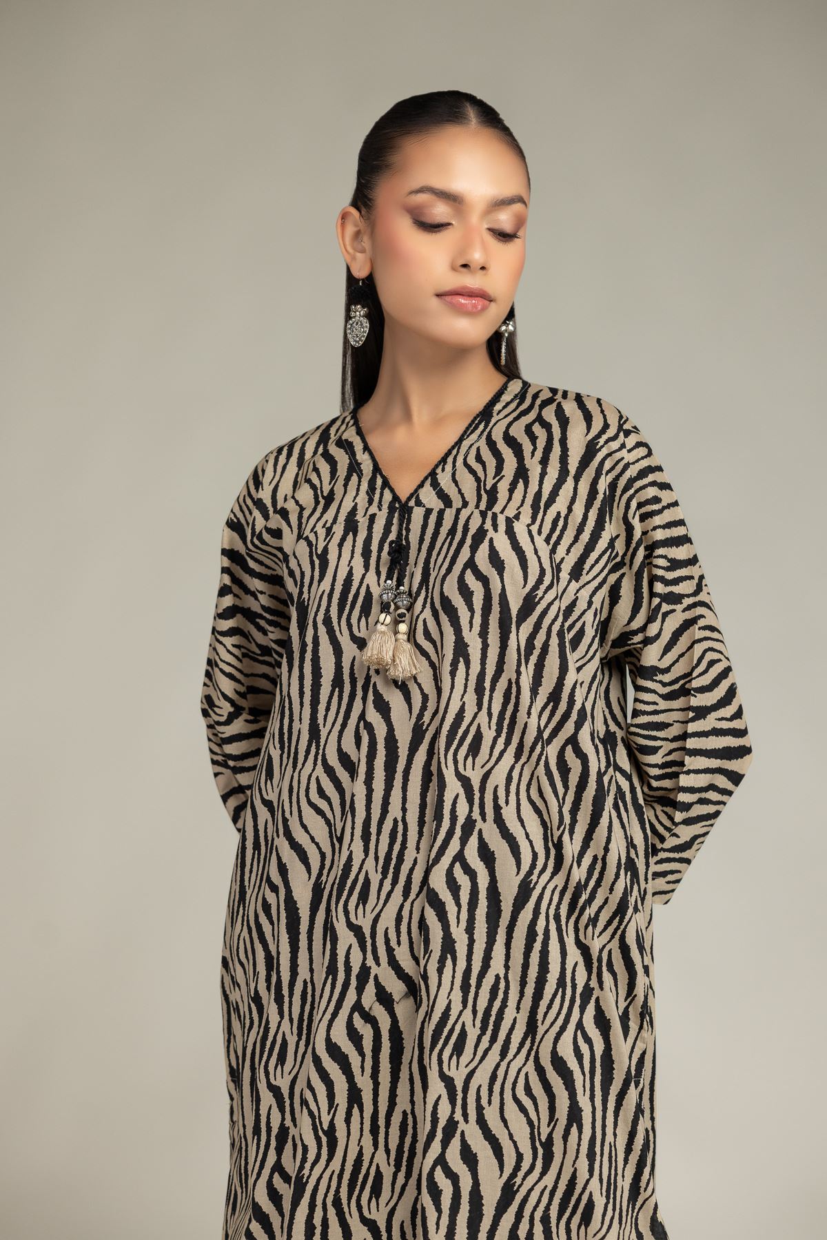 Printed Cambric Printed Cambric Kurta - T-A22-26-204FG1-VG