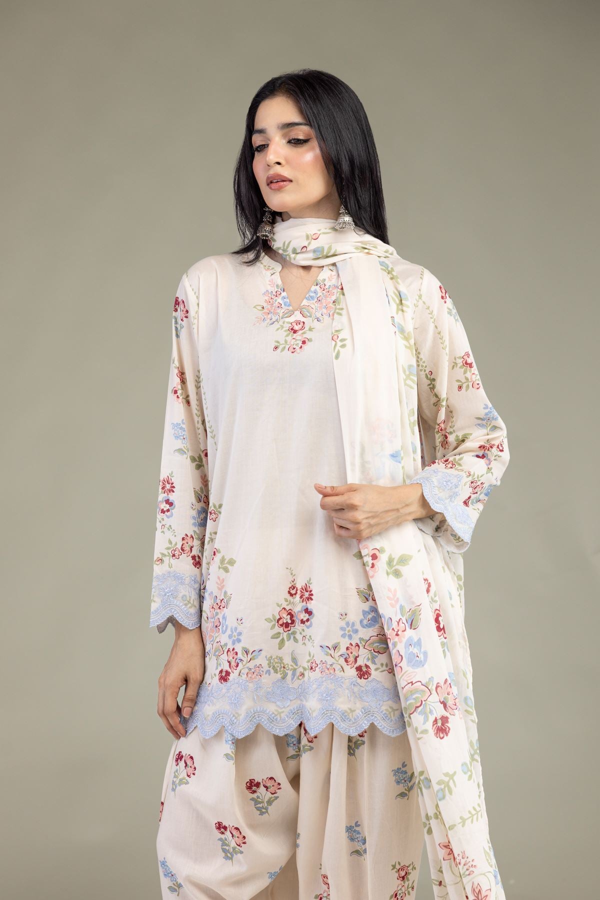 Embroidered Lawn 3-Piece Tailored Lawn - B1-2-26-106-A-C-VG