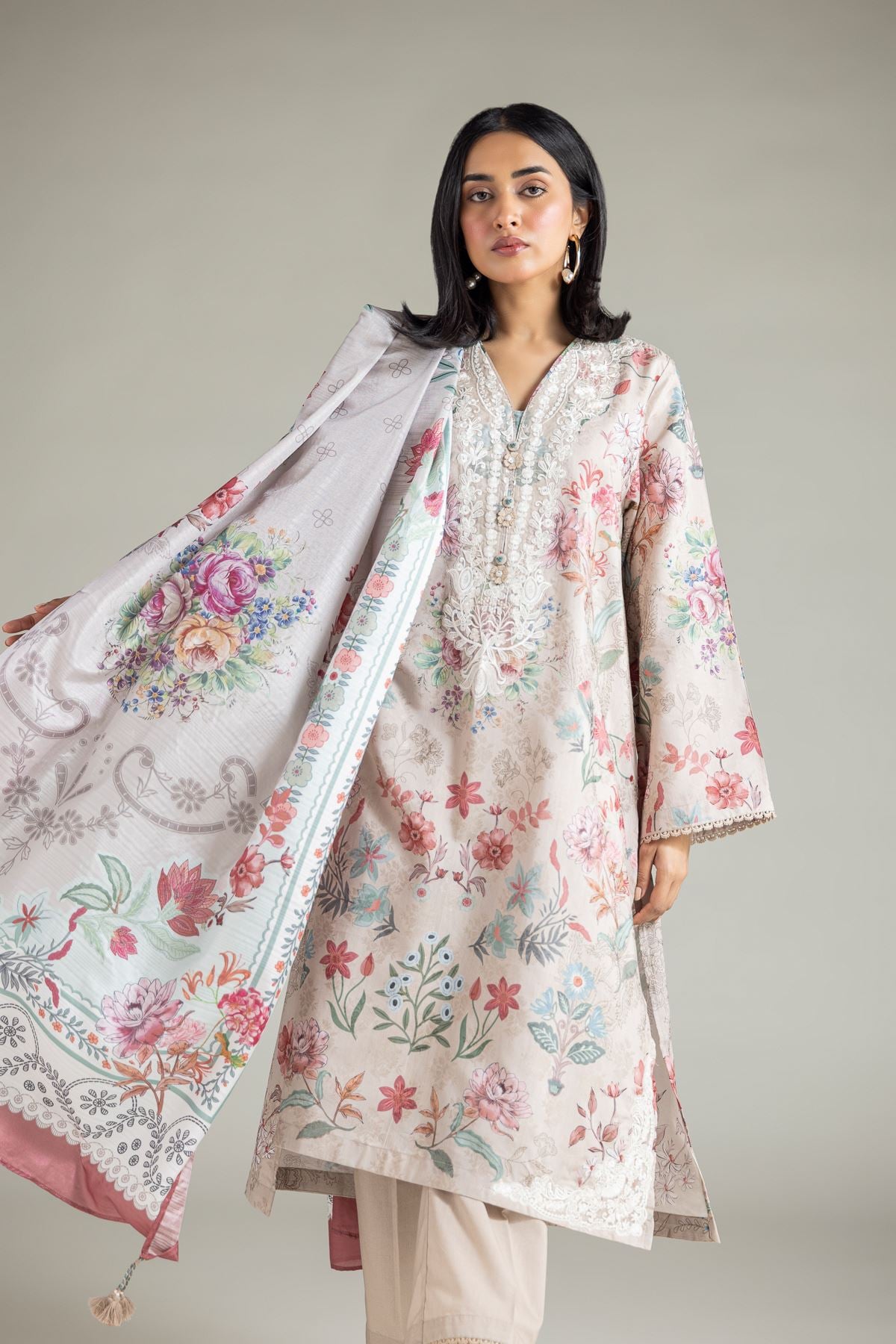 Embroidered Jacquard Fabrics 3 Piece - A112-26-117EA2-VG