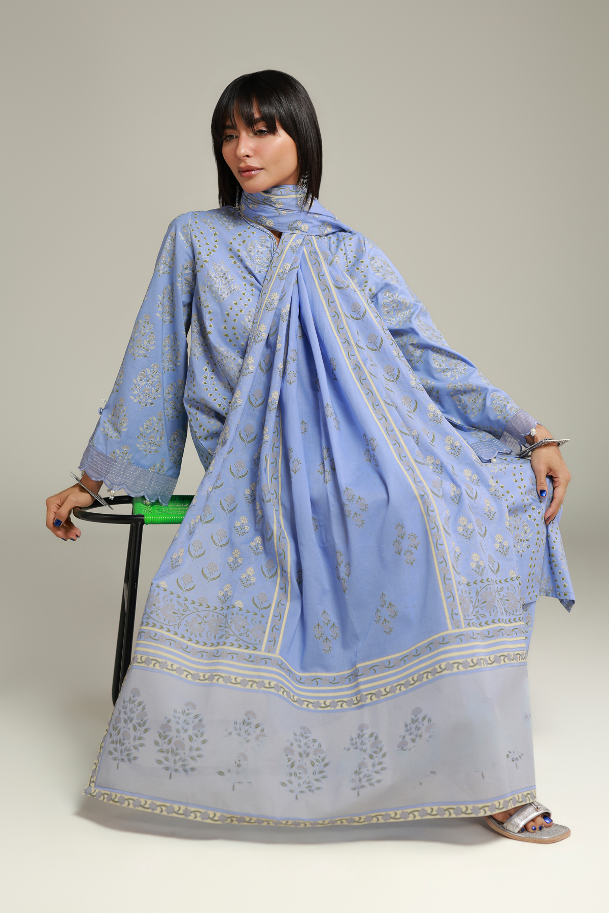 Printed Lawn Printed Lawn Dupatta - 26-02-1E13-06TA-VG