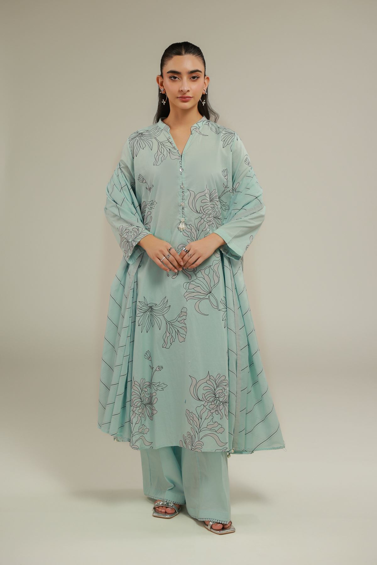 Lawn Mint Lawn Dupatta - 1-26-119-A-D-VG