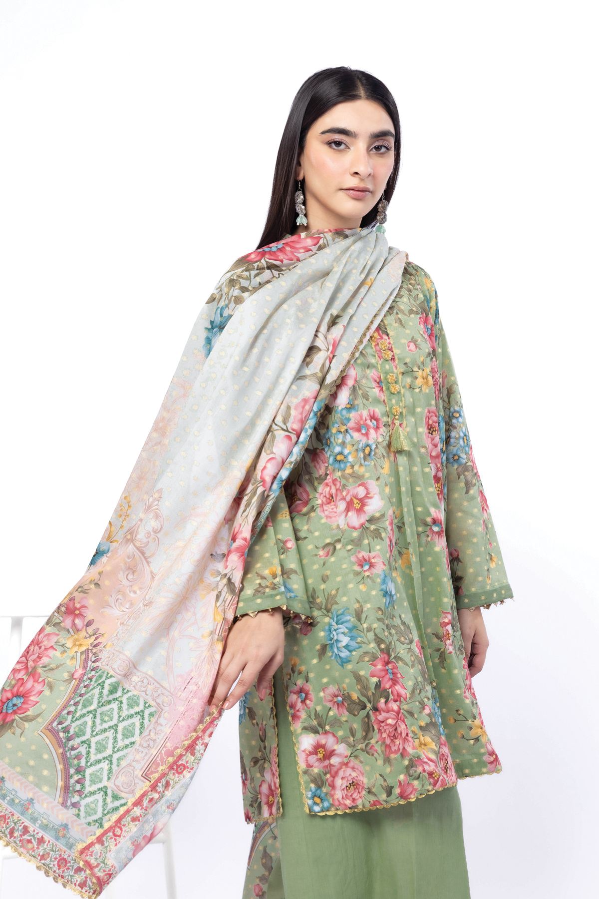 Printed Jacquard Fabrics 3 Piece - 1001919180