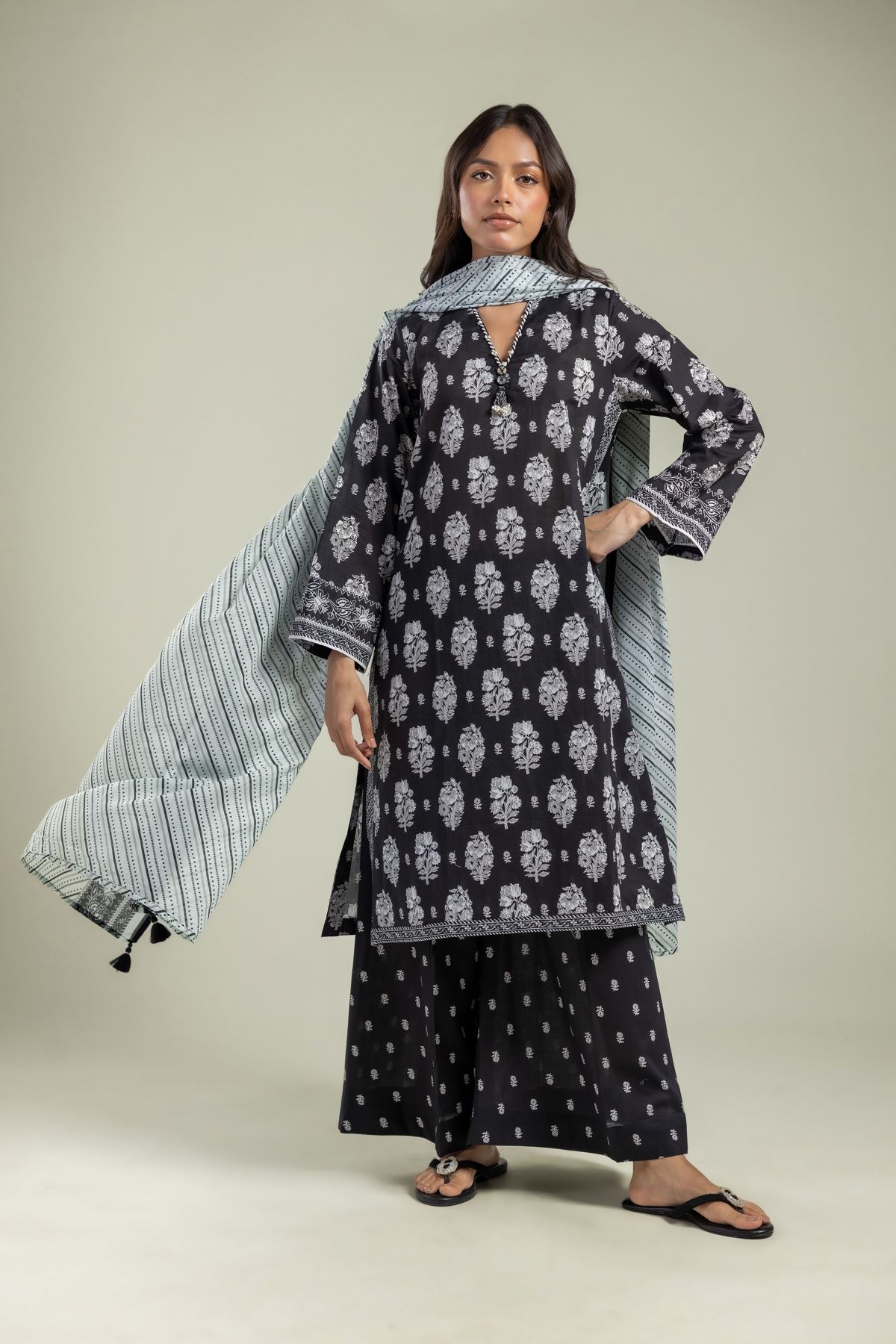 Printed Lawn Summer Lawn Dupatta - 1-26-208-A-H2-VG