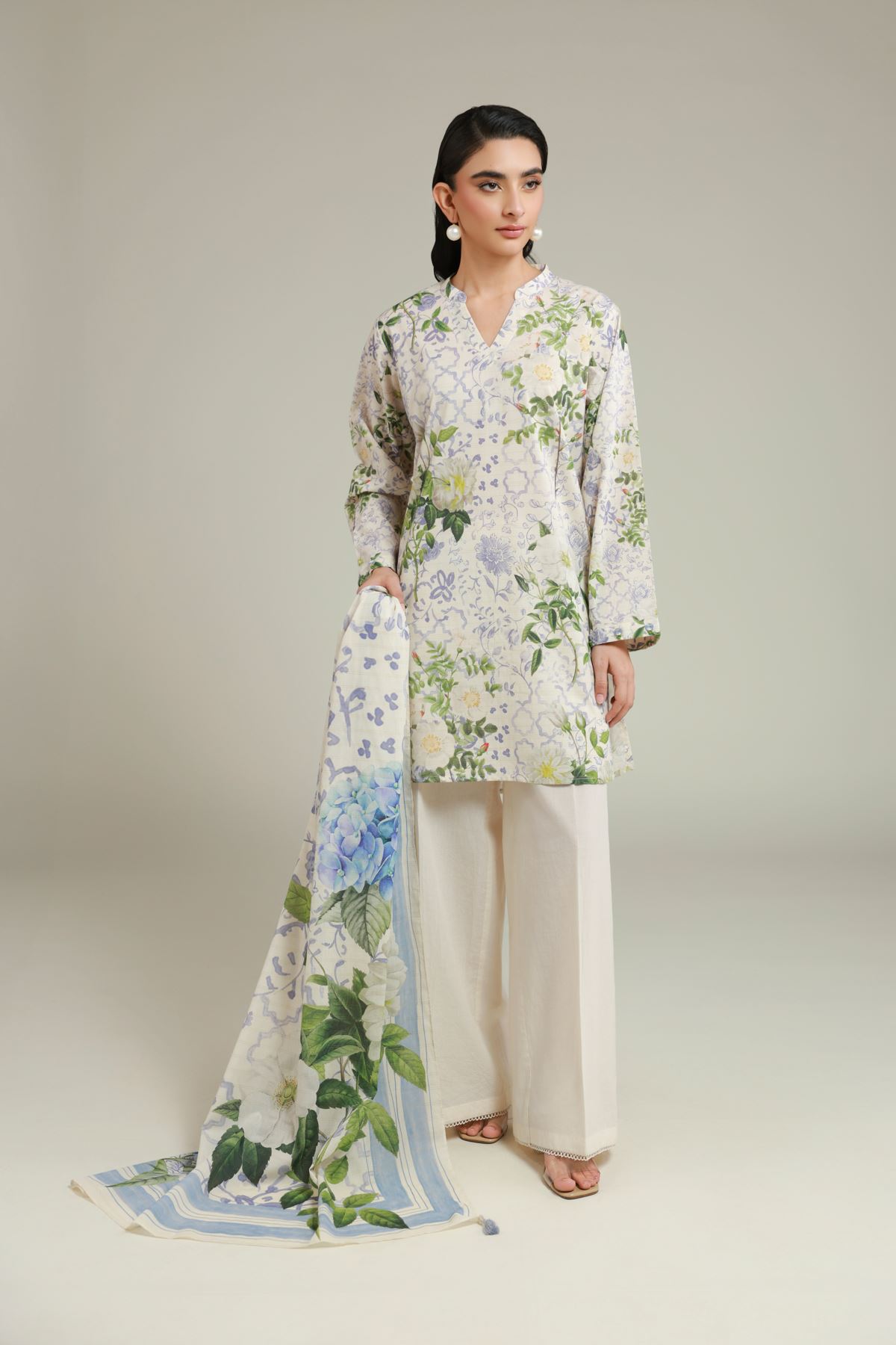 Printed Messuri Fabrics 3 Piece - A22-26-119FB2-VG