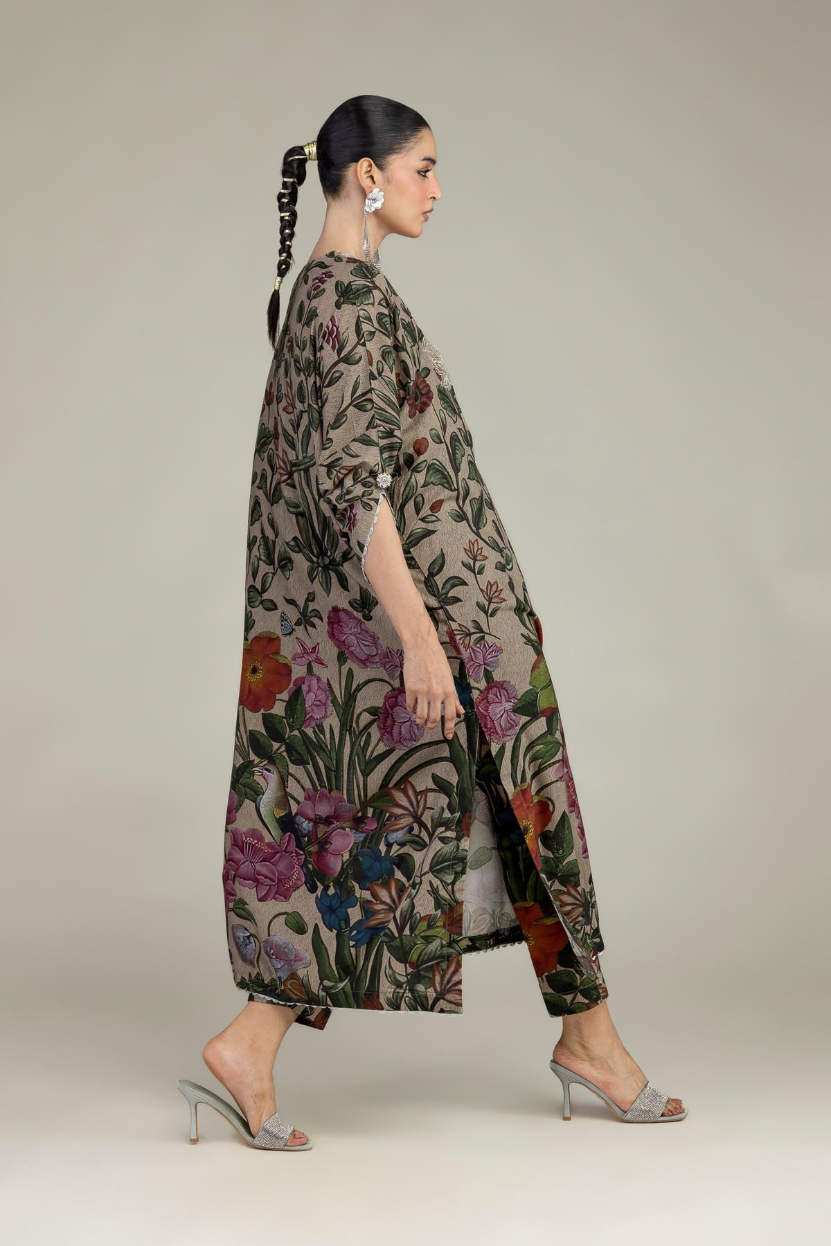 Embroidered Raw Silk Raw Silk Pants - 2-26-203-A-G1-VG