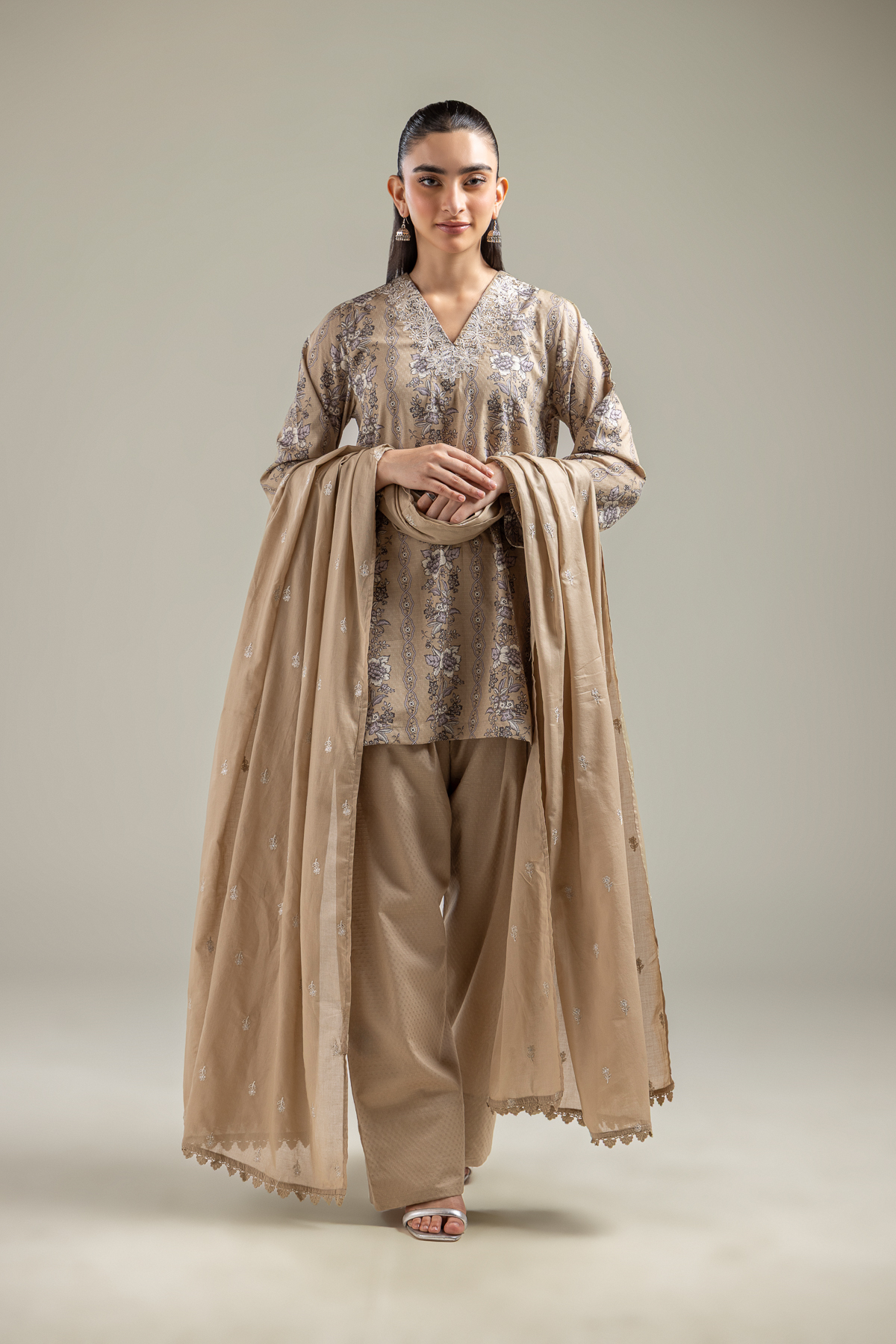 Embroidered Lawn Spring Lawn Dupatta - 1-26-118-A-E-VG