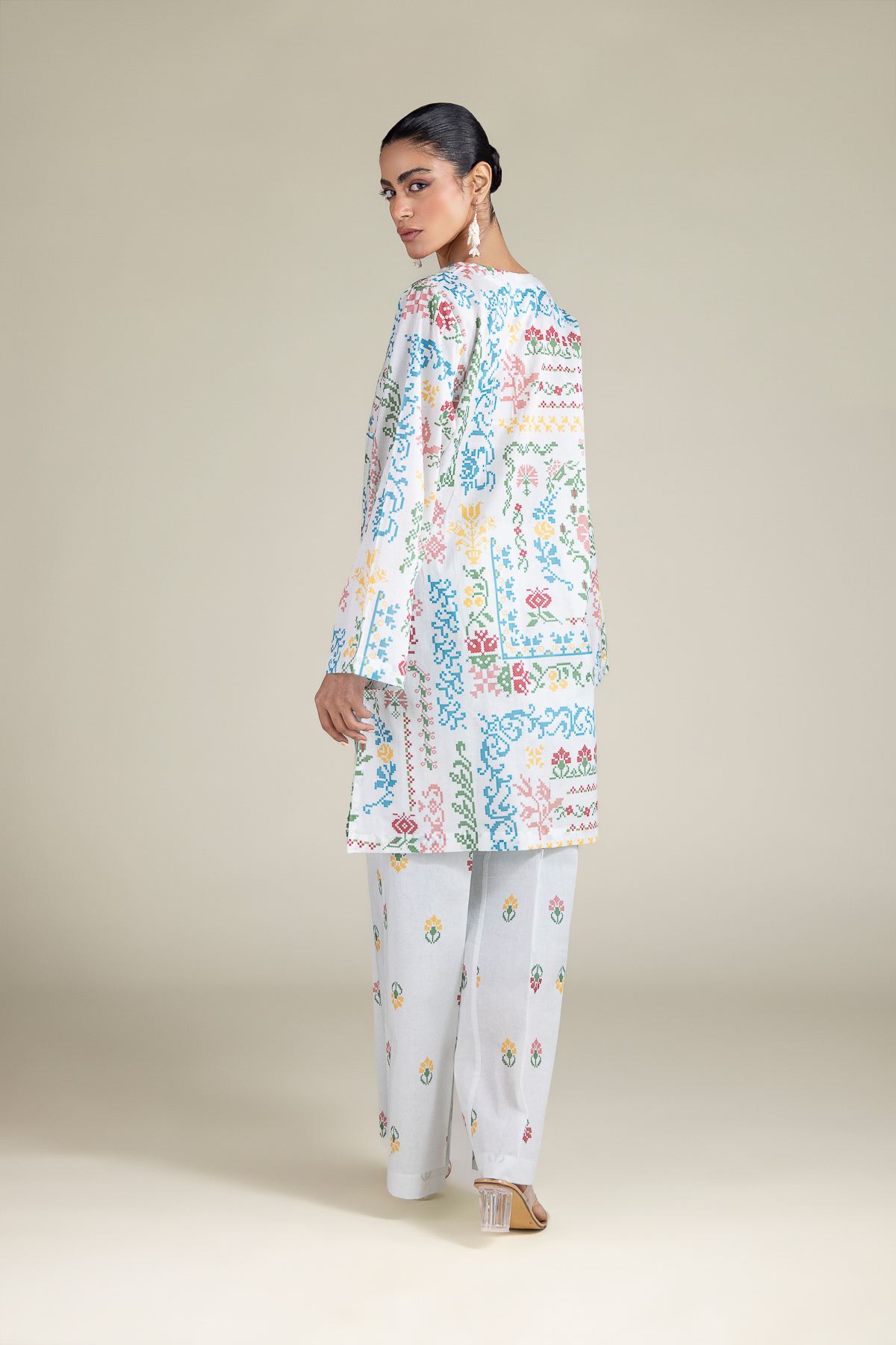 Printed Cambric Tailored Cambric Set - T-A11-26-111FD1-VG