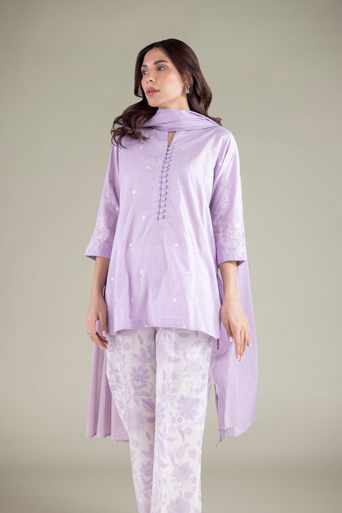 Embroidered Lawn Dupatta - 1-26-127-A-B-VG
