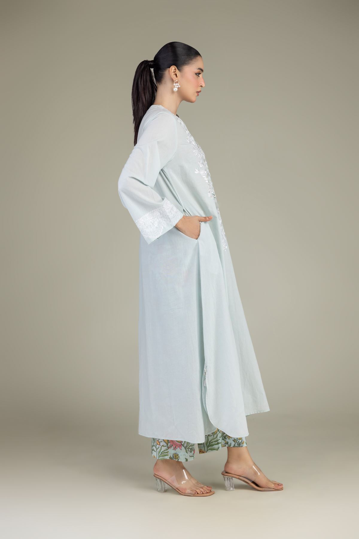 Embroidered Cambric Fabrics 2 Piece | Top and Bottom - A22-26-214FH1-VG