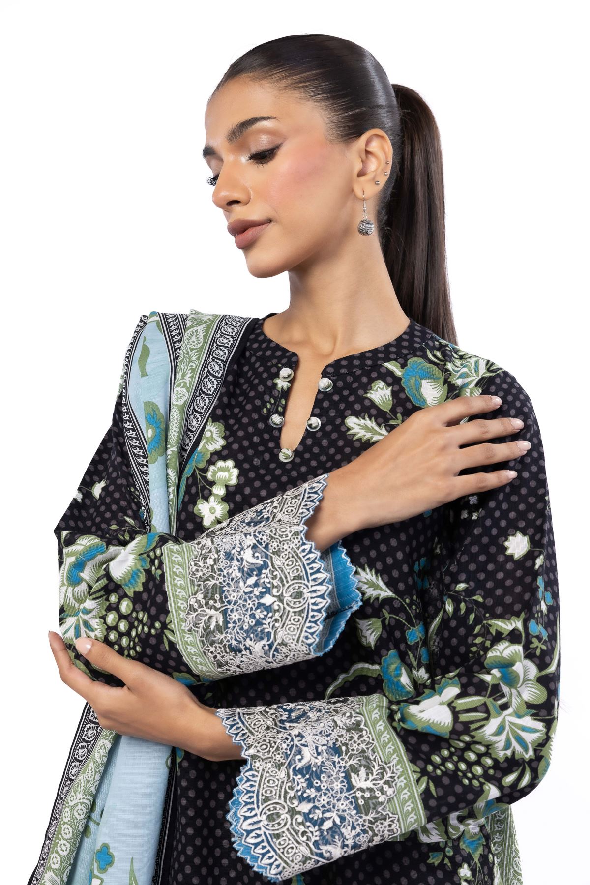 Embroidered Khaddar Fabrics 3 Piece - LKN66A-VG