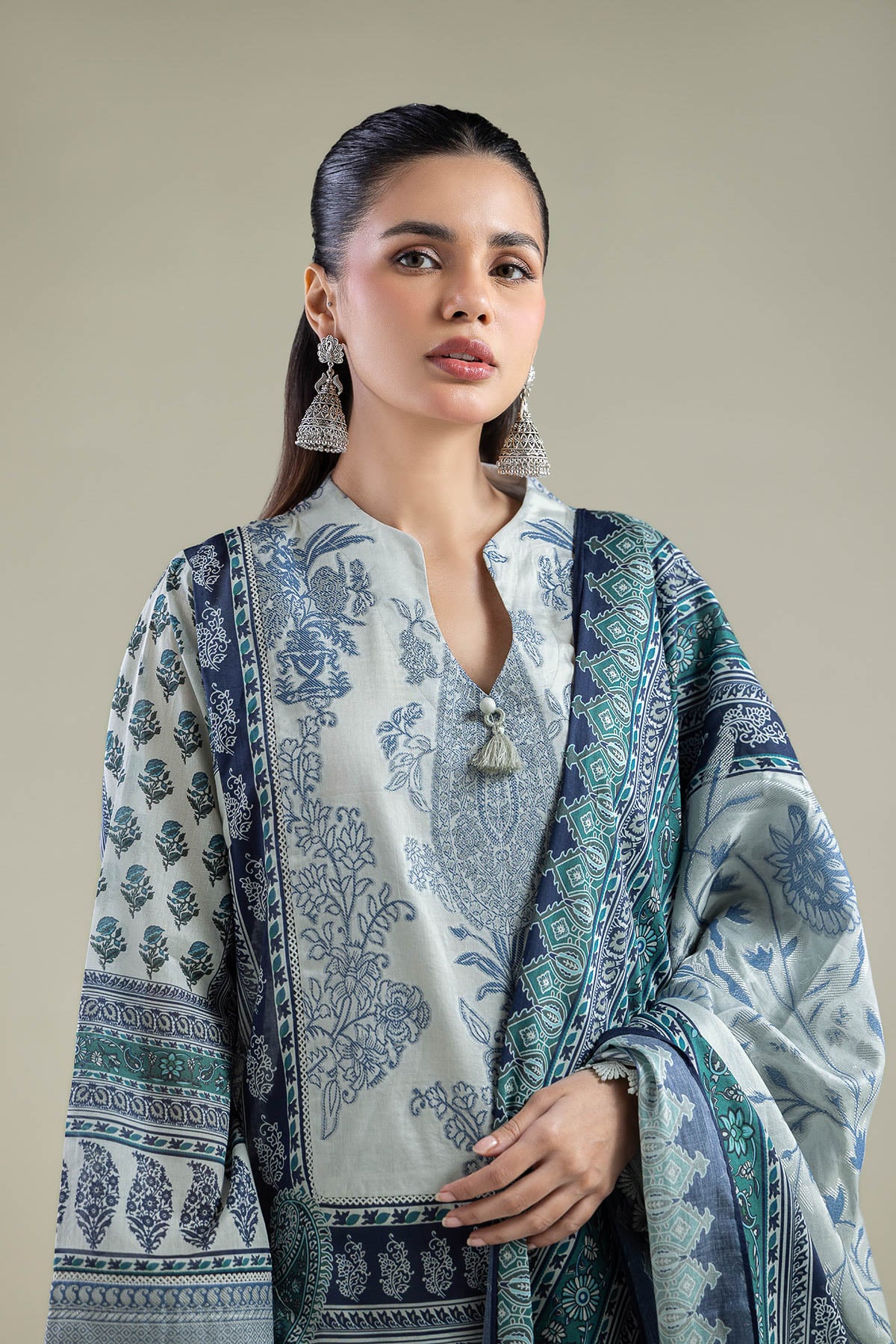 Printed Jacquard Fabrics 3 Piece - T-A33-26-207FD1-VG