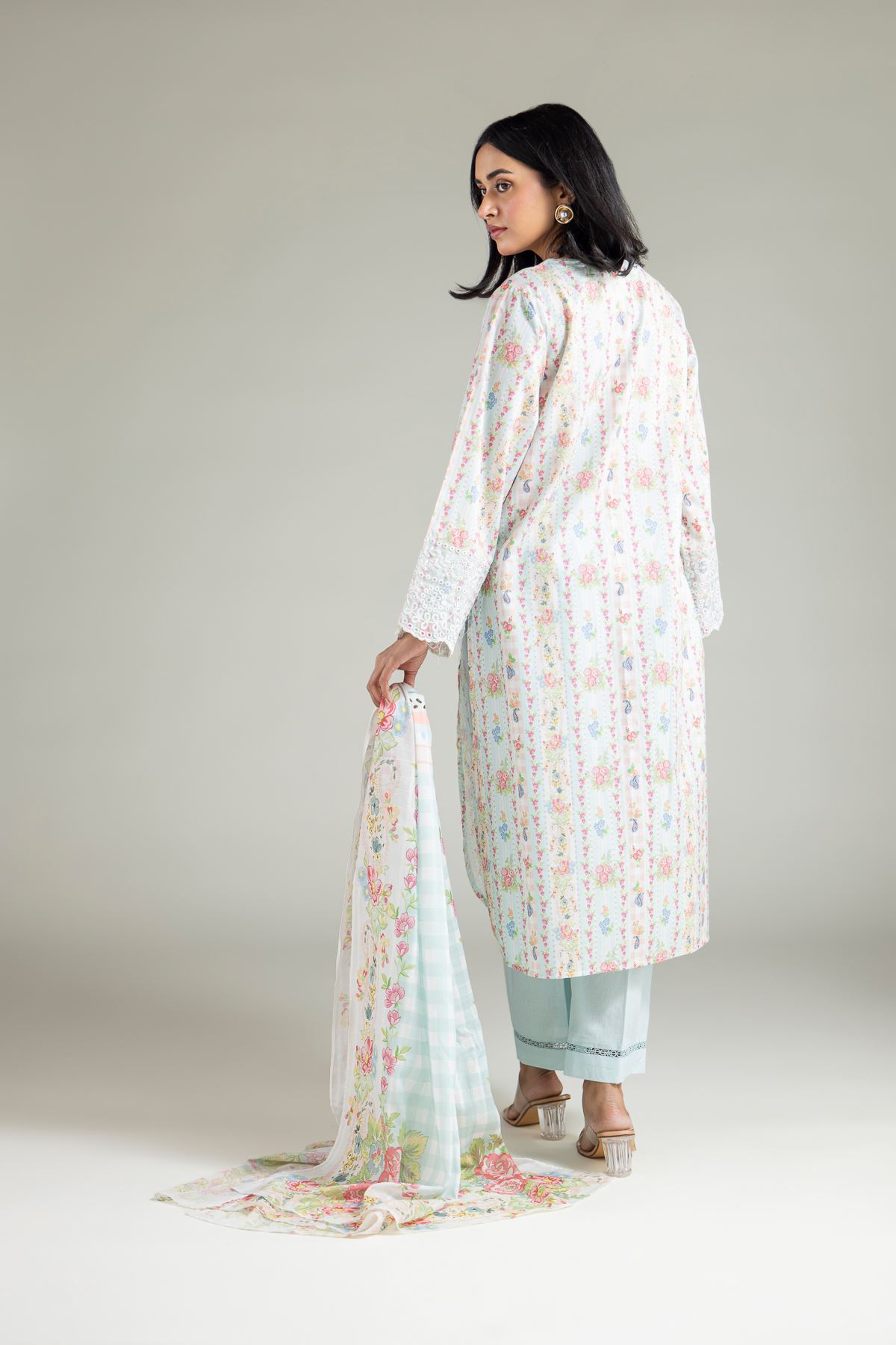 Embroidered Textured Lawn Tailored Lawn 3-Piece - 2-26-107-A-F-VG