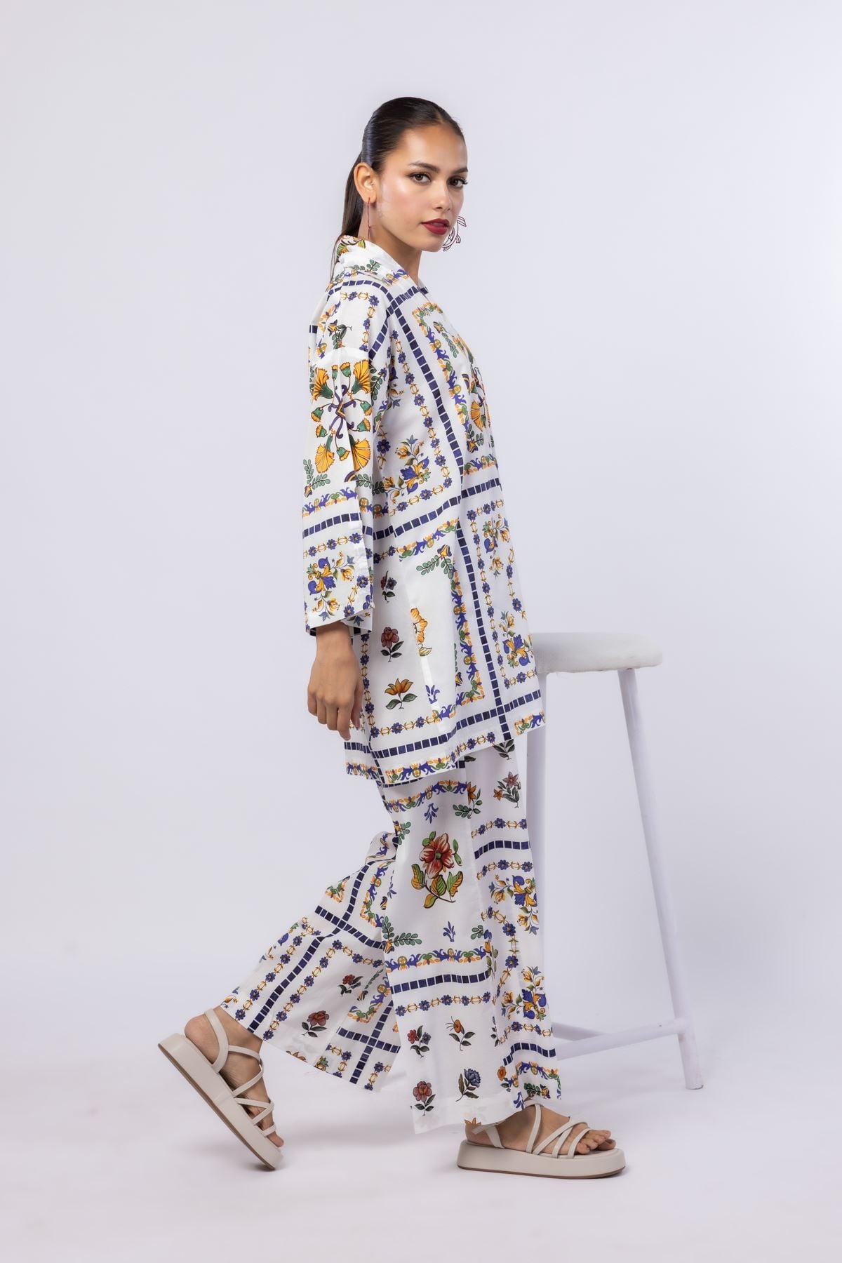 Printed Cambric Pants - 25-04EX14-05BA-VG