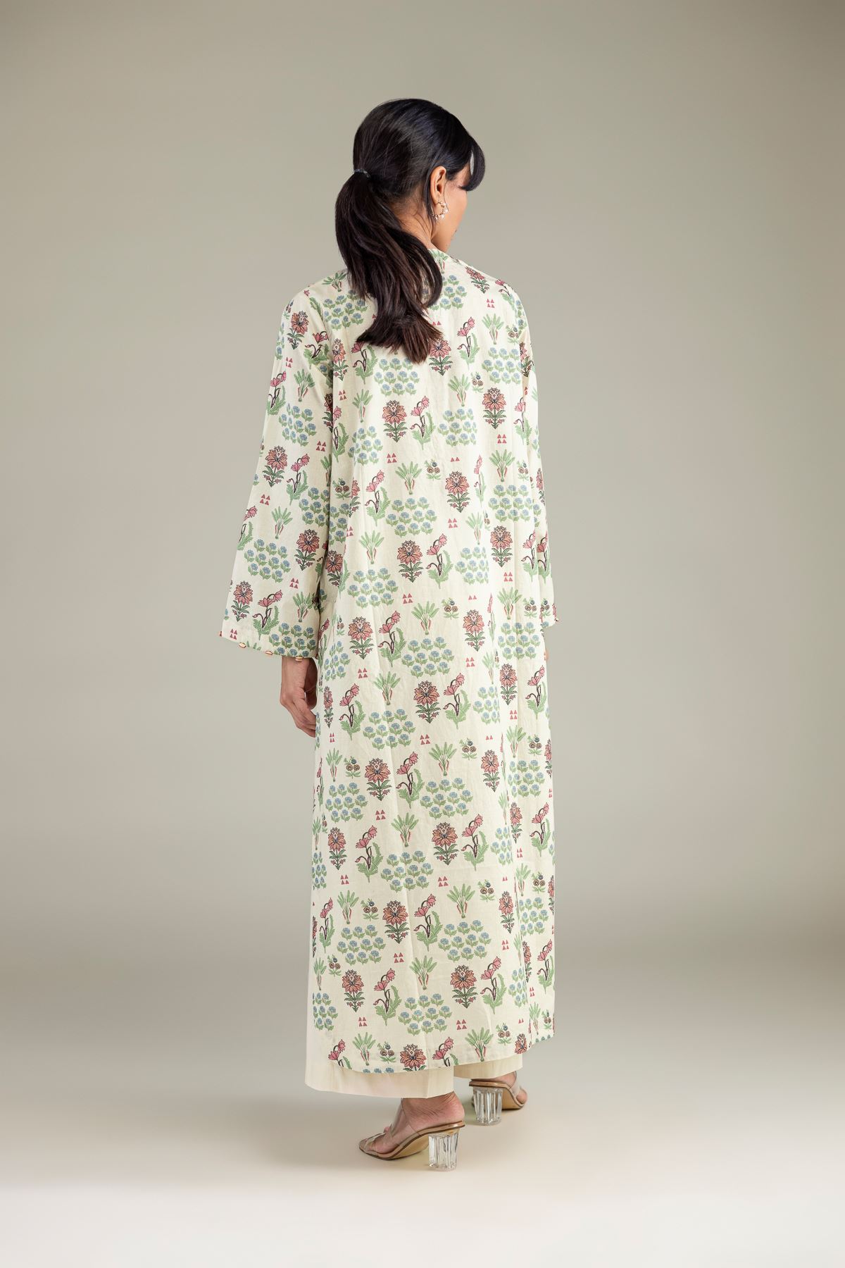 Cambric Floral Cambric Kurta - 6-26-202-A-E1-VG