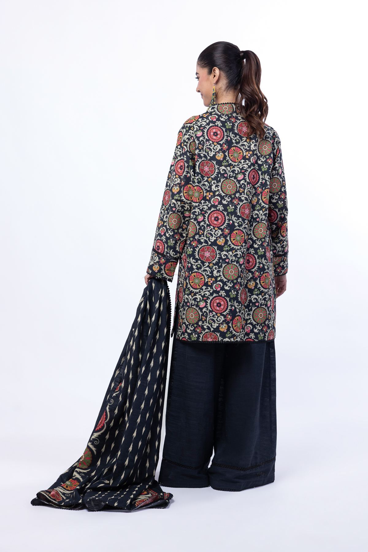 Printed Light Khaddar Fabrics 3 Piece - CHD25A-VG