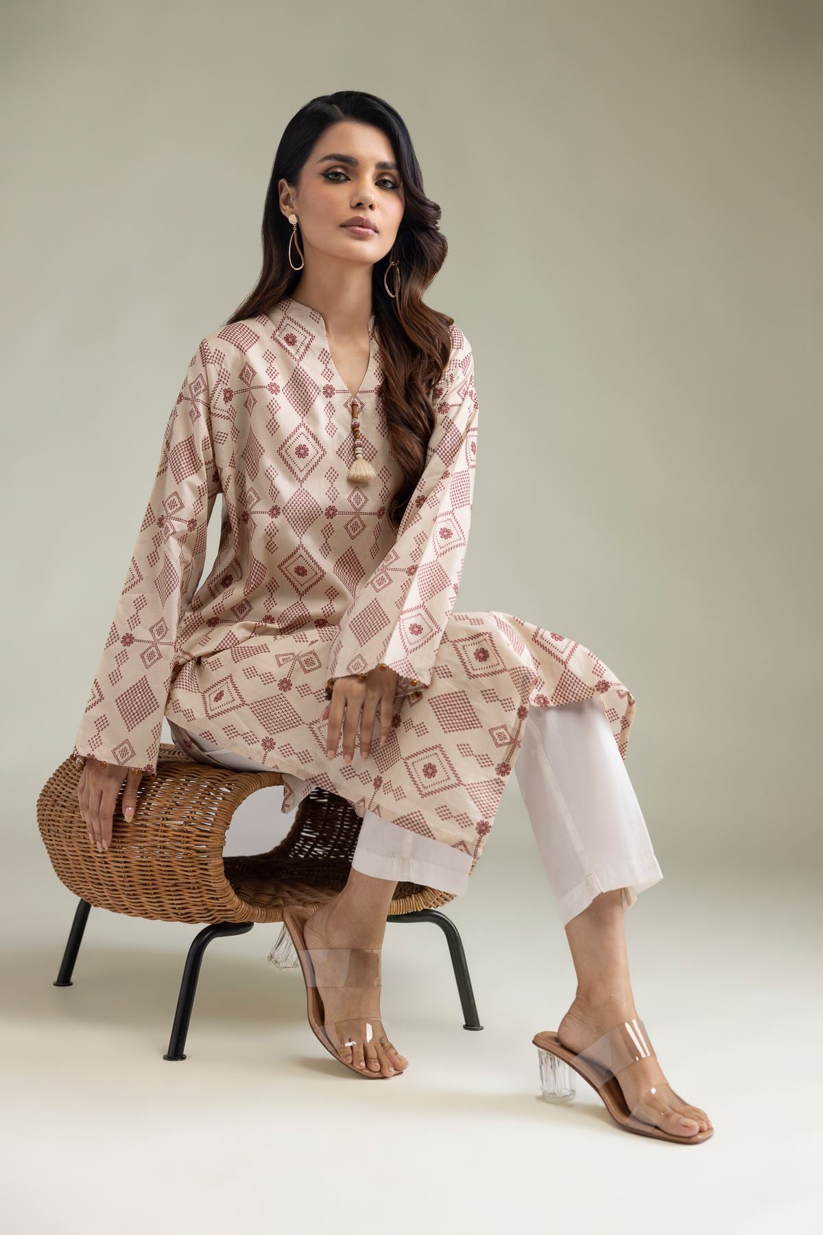 Printed Cambric Cambric Tailored 1-Piece - 1-26-102-A-F-VG