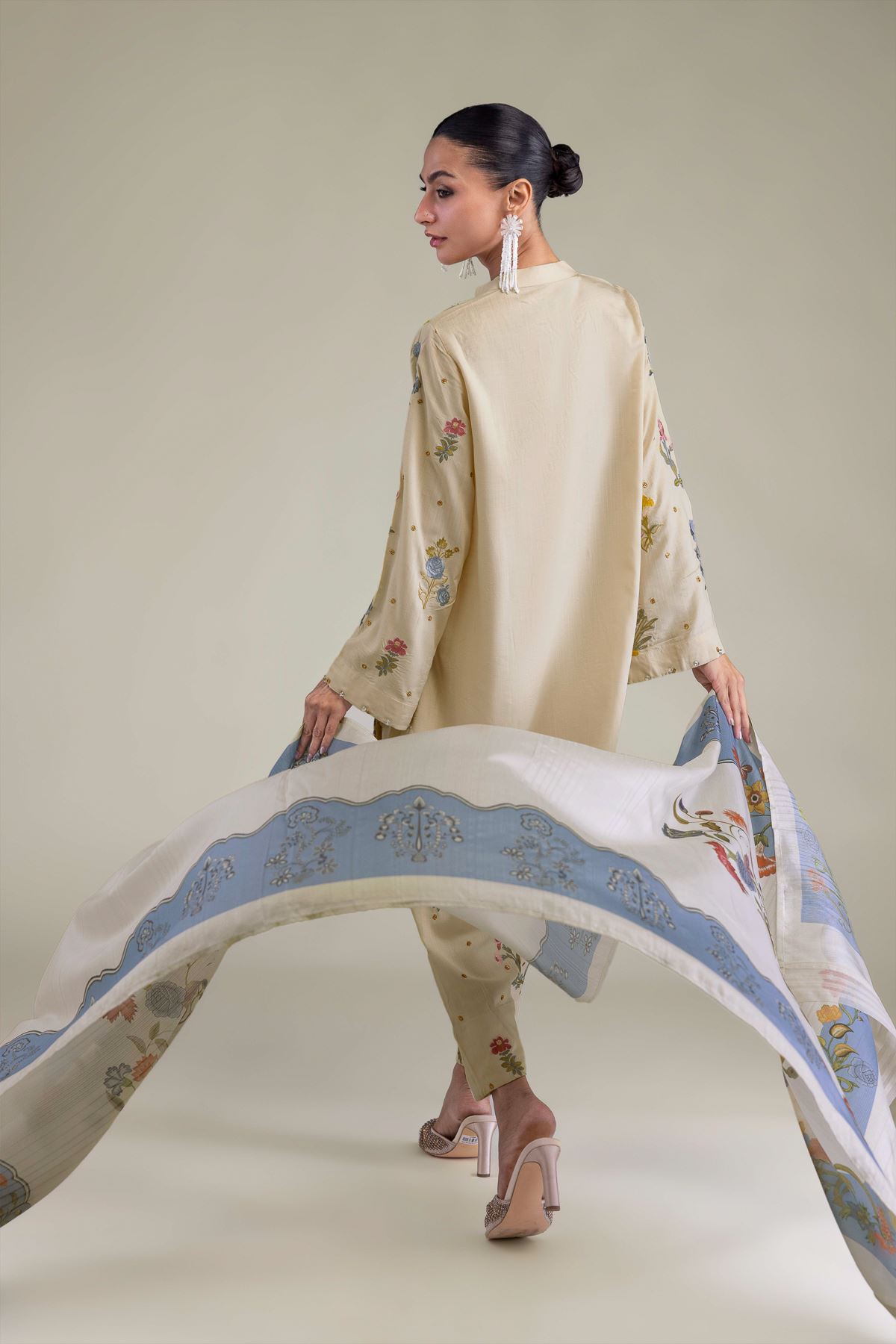 Embroidered Polyester Silk Polyester Silk Dupatta - 2-26-206-A-E1-VG