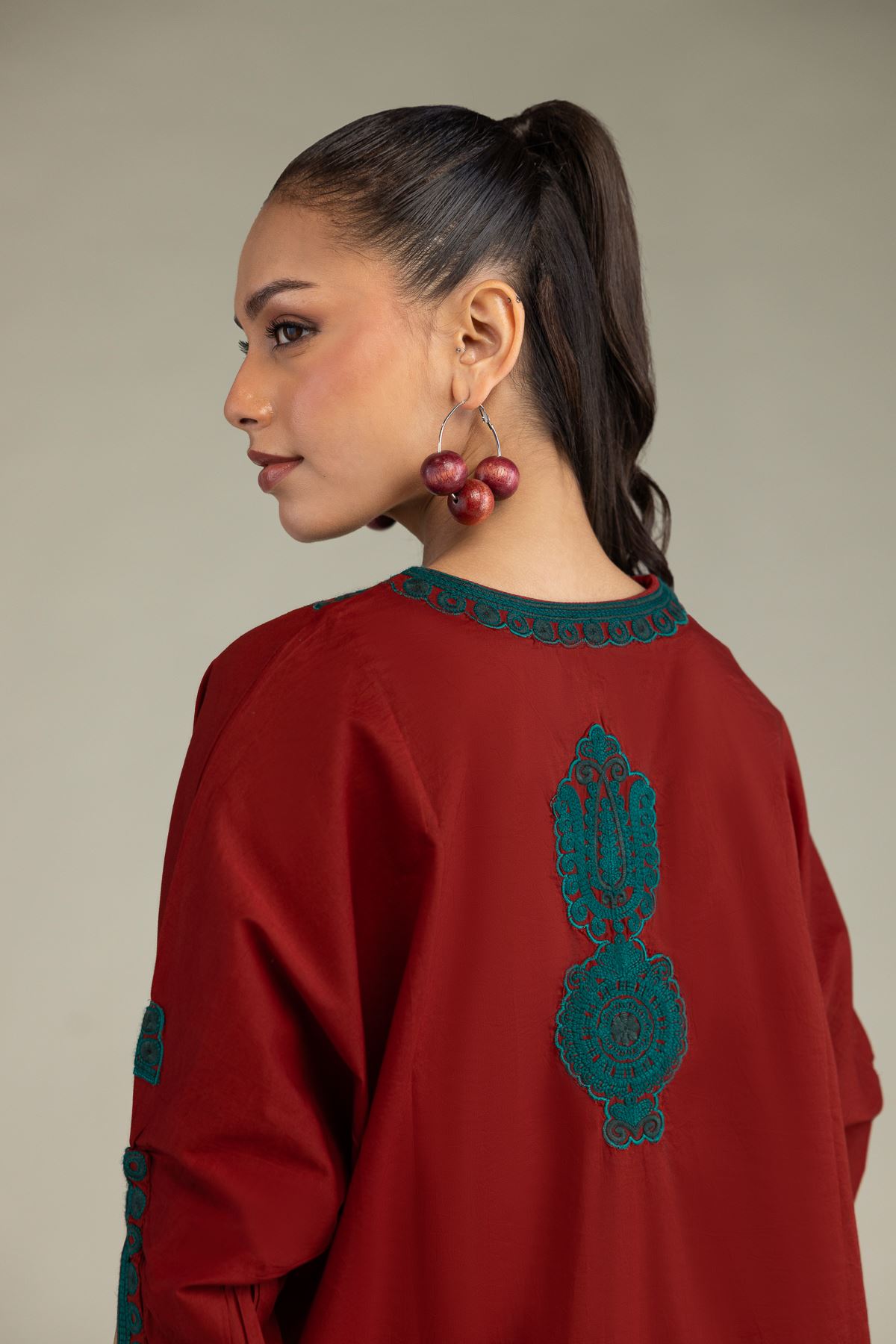 Embroidered Cambric Solid Cambric Kurta - 12-26-301-A-I1-VG
