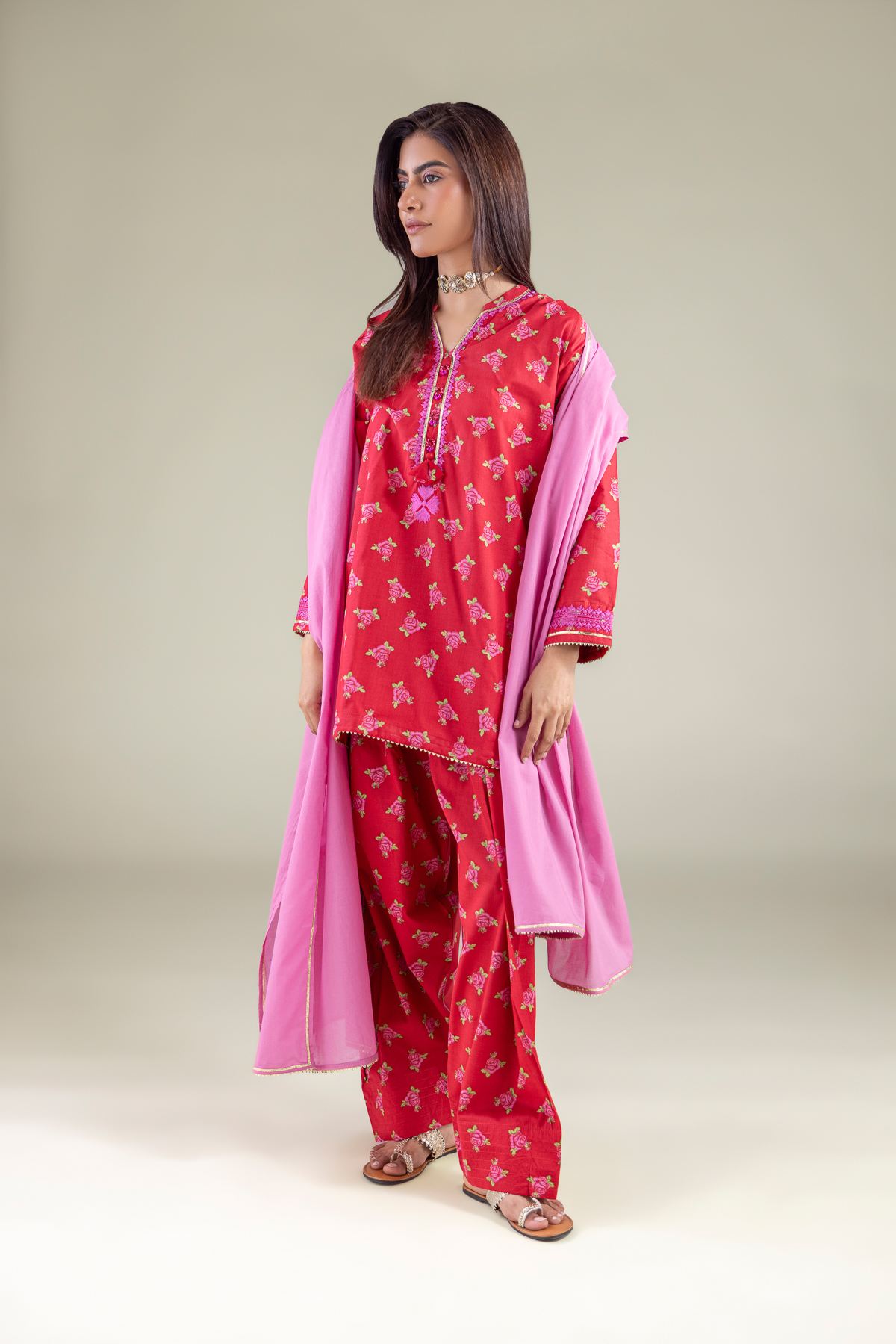 Embroidered Lawn Dupatta - 1-26-119-A-H-VG