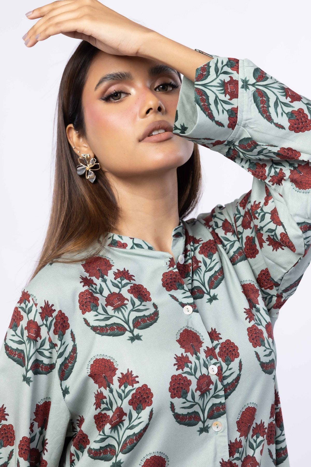 Printed Viscose Crepe Kurta - 25-09-9S1-04TA-VG