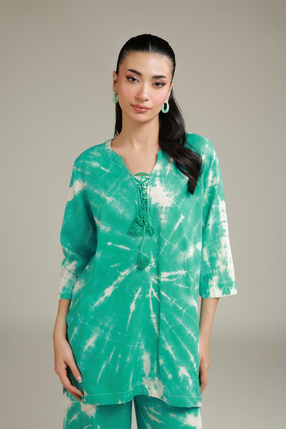 Printed Raw Silk Printed Co-ord Set - R-EKT24106-VG