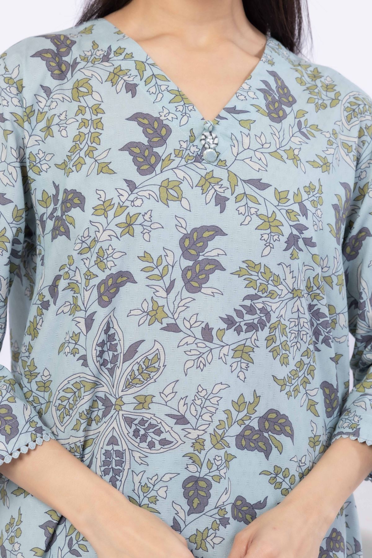 Printed Cotton Dobby Kurta - OTD4-EX25-10TA-VG