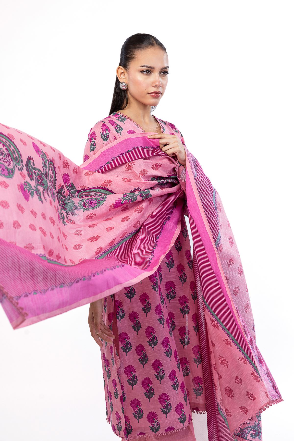 Printed Khaddar Fabrics 3 Piece - A112-26-102EB2-VG
