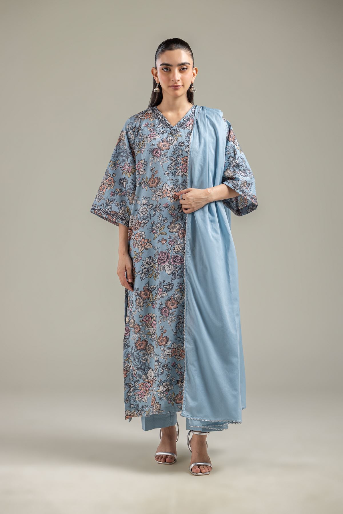 Embroidered Lawn Solid Lawn Dupatta - 1-26-121-C-C-VG