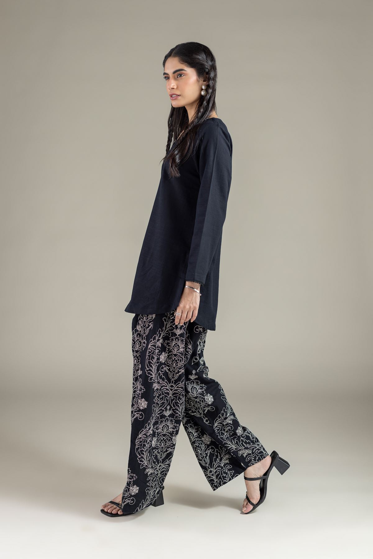 Dyed Khaddar Kurta - 25-10-11E8-11TB-VG