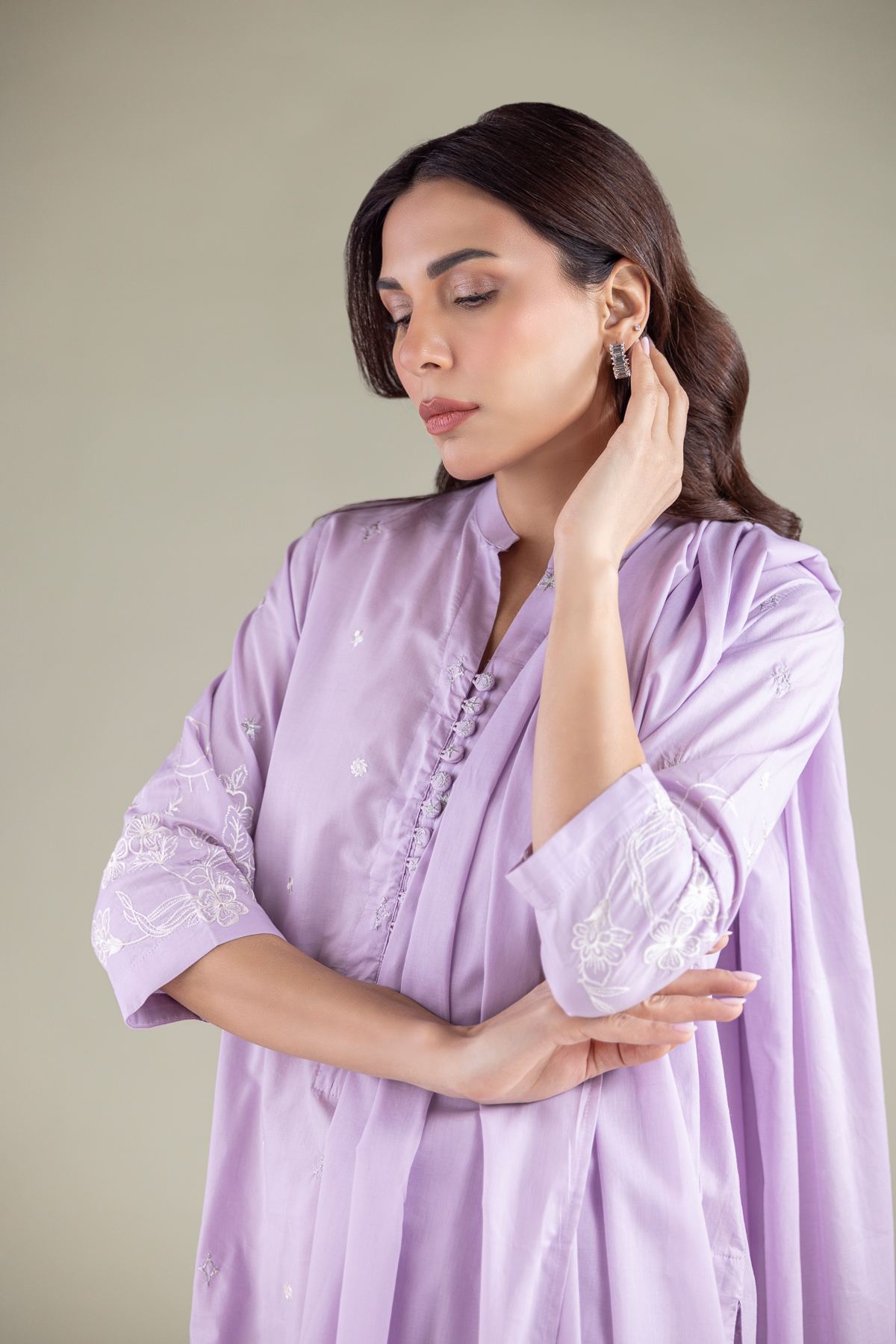 Embroidered Lawn Dupatta - 1-26-127-A-B-VG