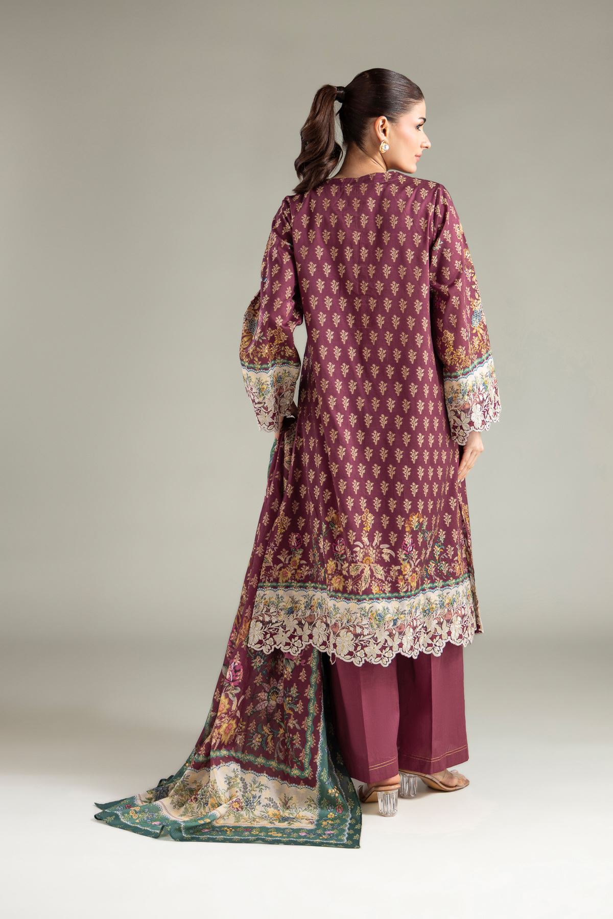Embroidered Jacquard Fabrics 3 Piece - A33-26-210FJ1-VG