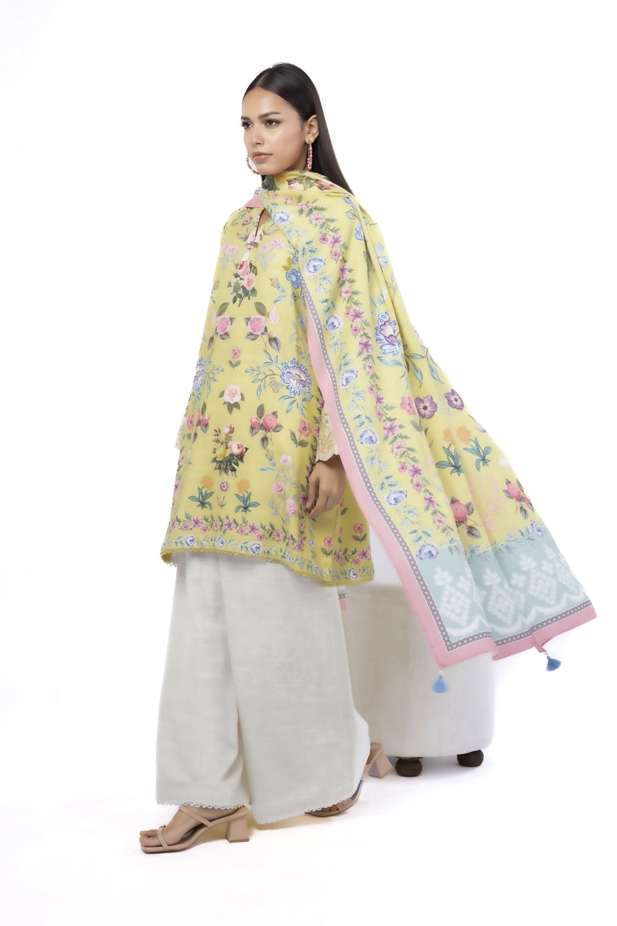 Embroidered Blended Khaddar Tailored 3 Piece - KN31AST-VG