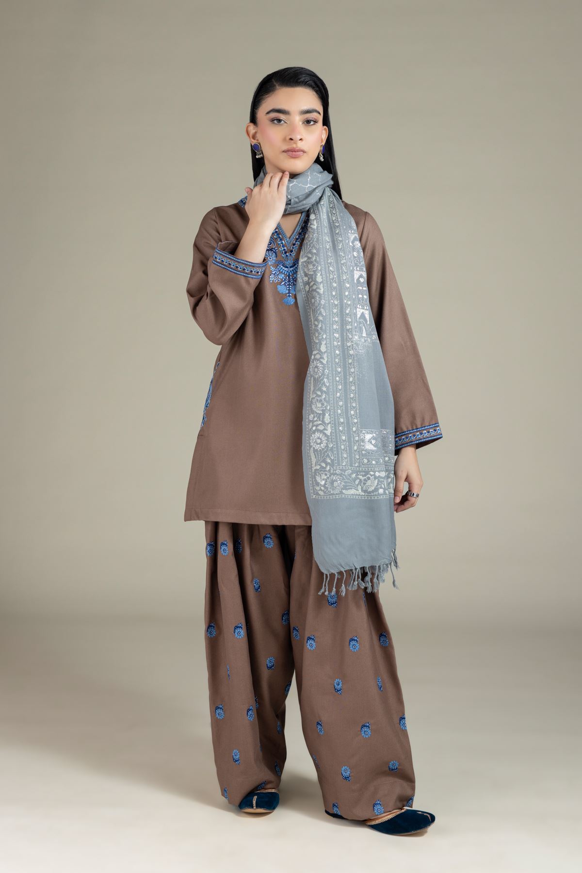 Dyed Acrylic Shawl - 25-10-12E1-04TA-VG