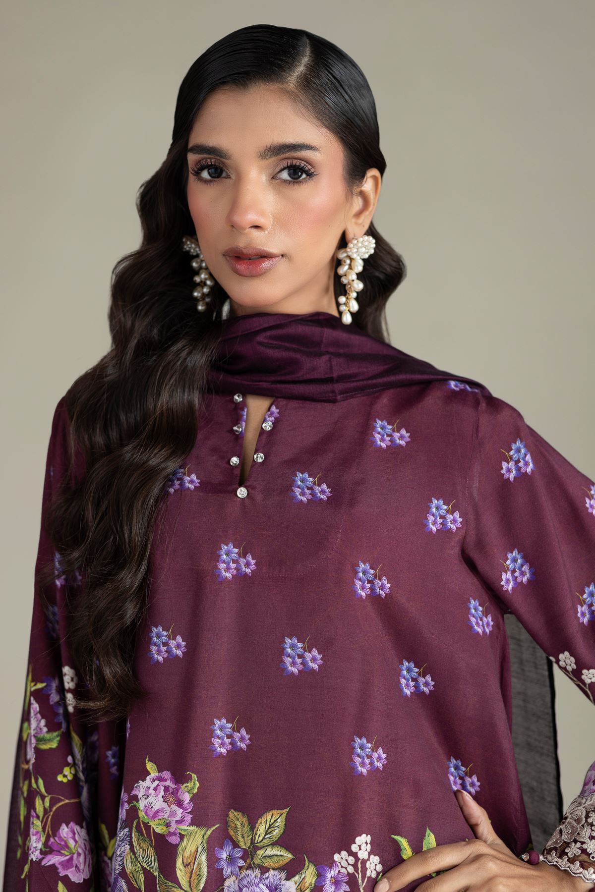 Embroidered Raw Silk Silk 2-Piece Tailored - 1-26-250-B-H1-VG