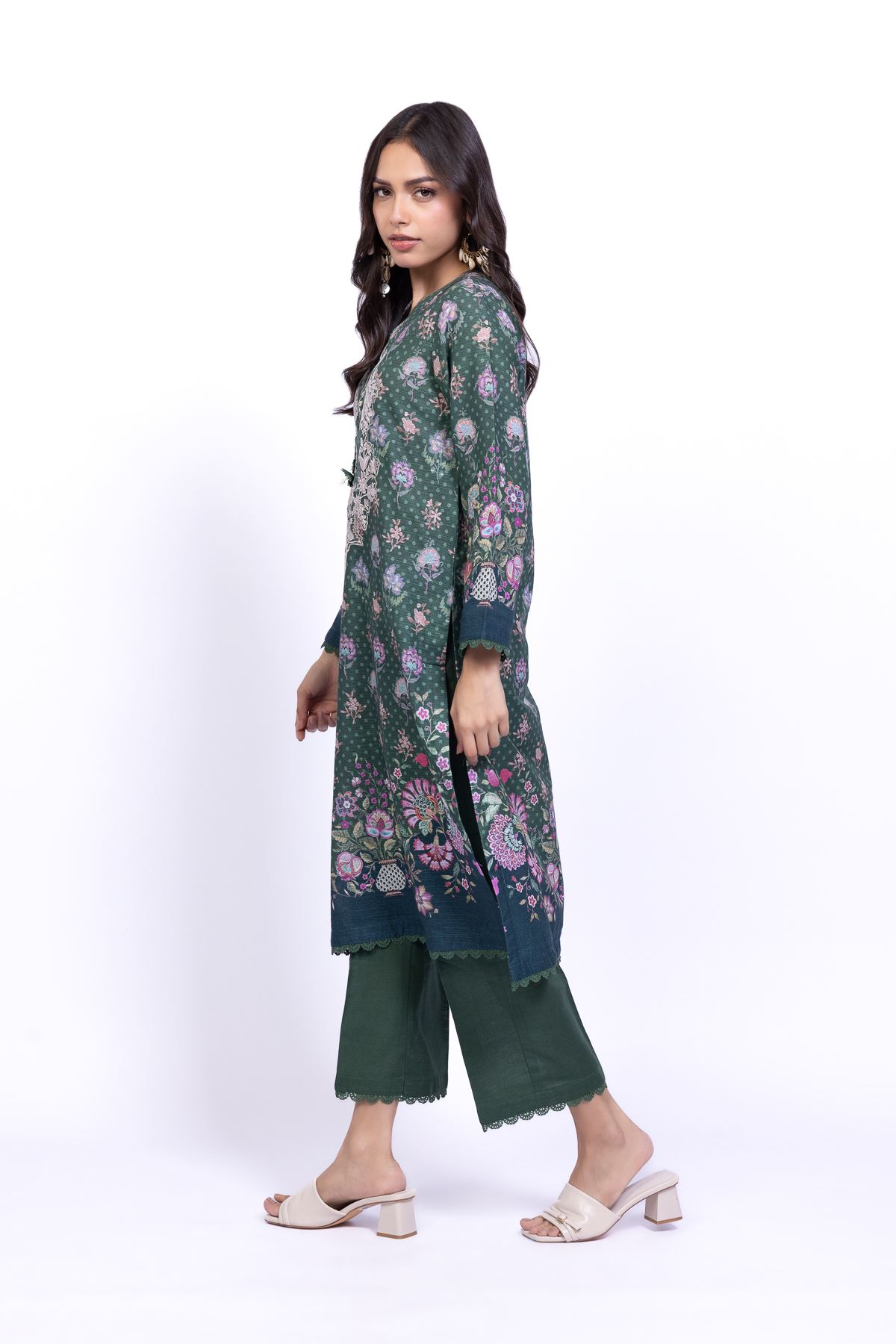 Dyed Khaddar Pants - 1-26-102-A-F-VG