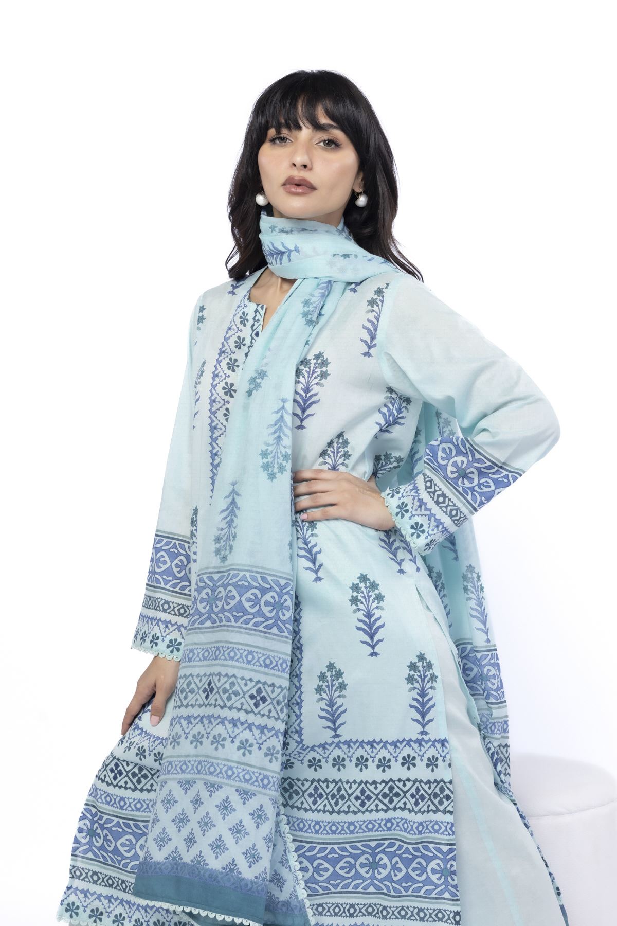 Printed Lawn Fabrics 3 Piece - CA02A-VG