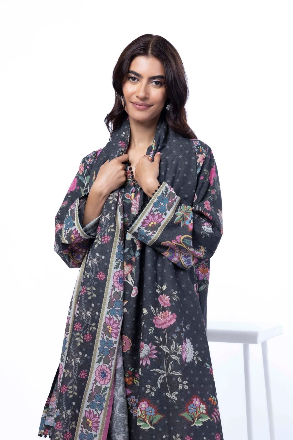 Printed Karandi Fabrics 3 Piece - KW33B-VG